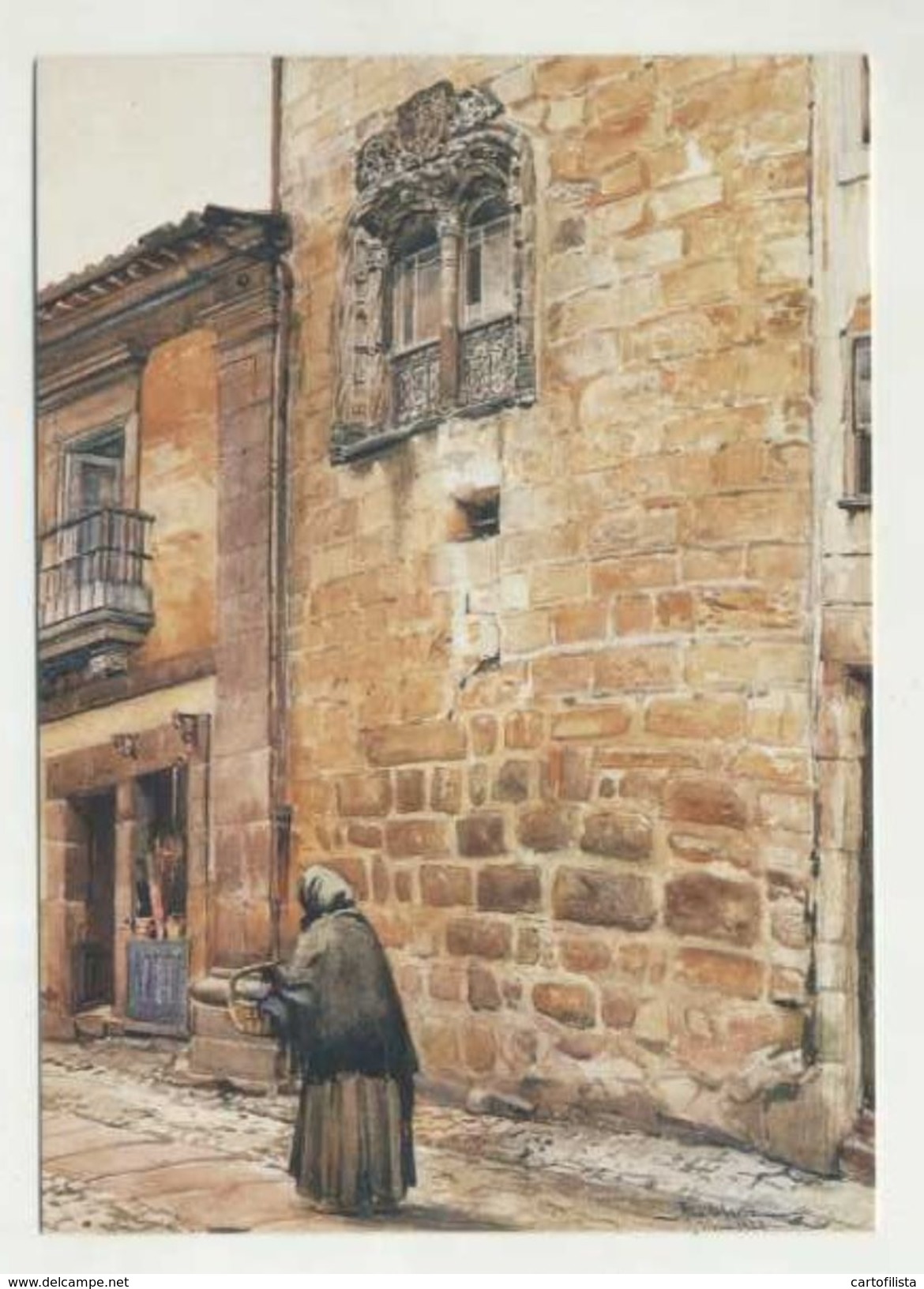 VISEU, Museu Grão Vasco - Janela Da Casa De D. Duarte, Pintor / Ilustrador, Aguarela De ALBERTO DE SOUSA  (2 Scans) - Viseu