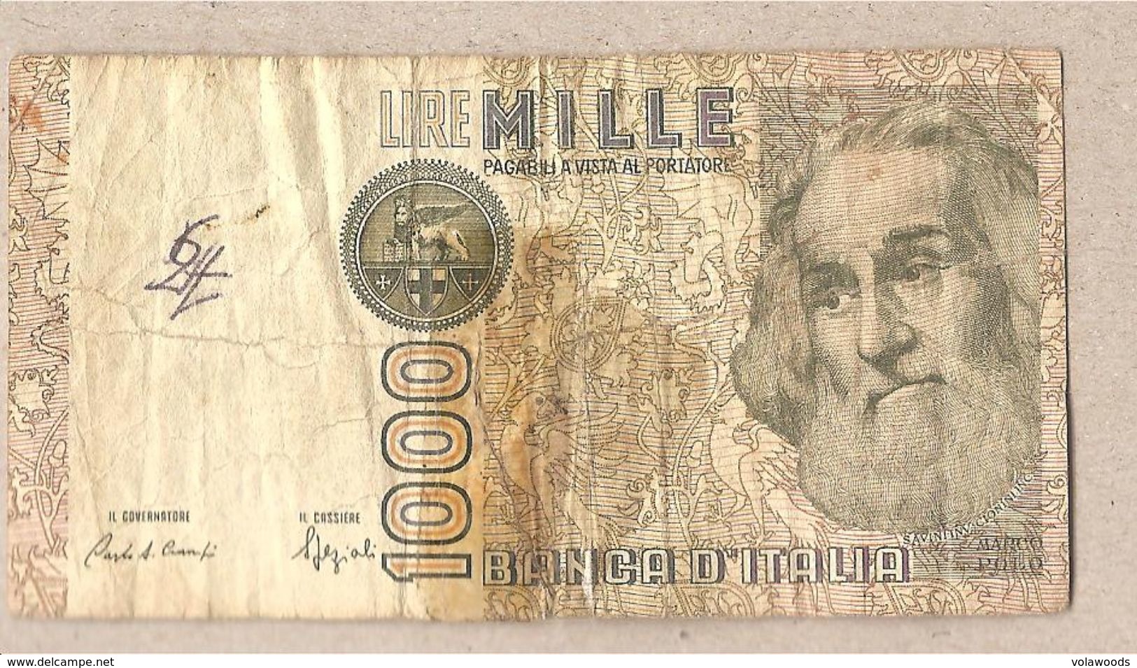 Italia - Banconota Circolata Da £ 1000 "Marco Polo" Suffisso "F" P-109b.2 - 1988 #19 - 1000 Lire