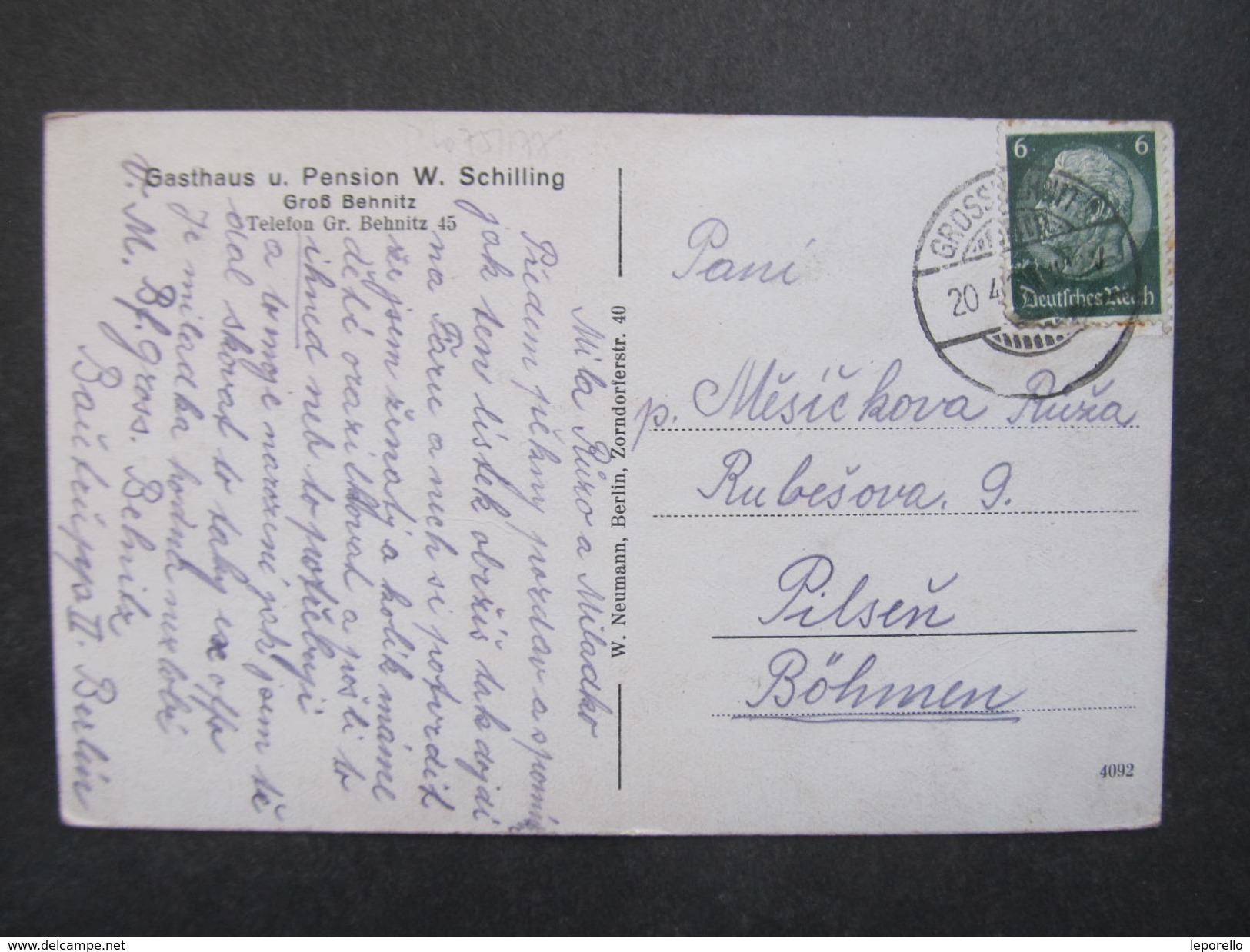 AK NAUEN GROSS BEHNITZ Gasthaus Schilling 1940  //// D*29448 - Nauen