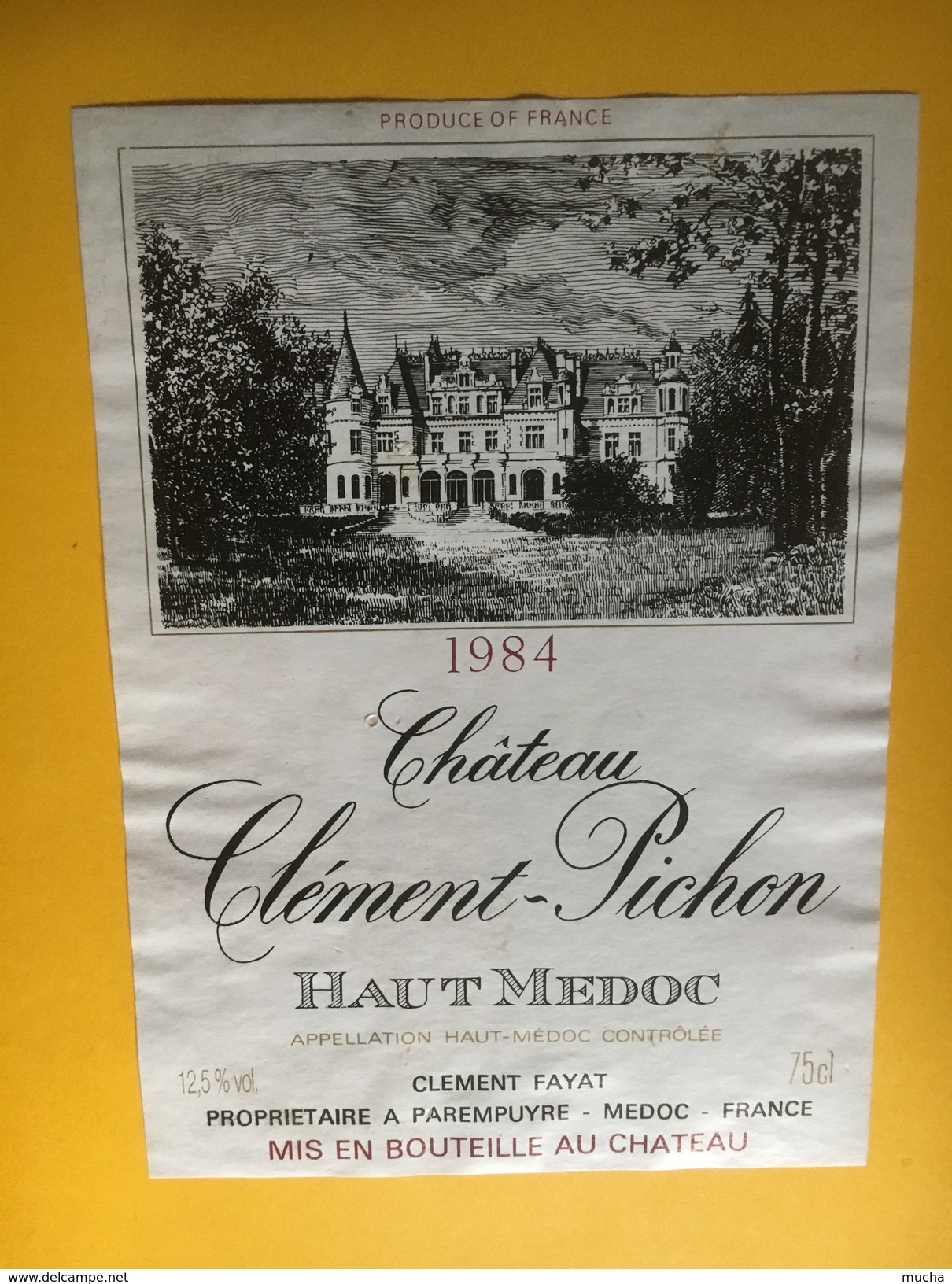 6197 - Château Clément-Pichon 1984 Haut Médoc - Bordeaux