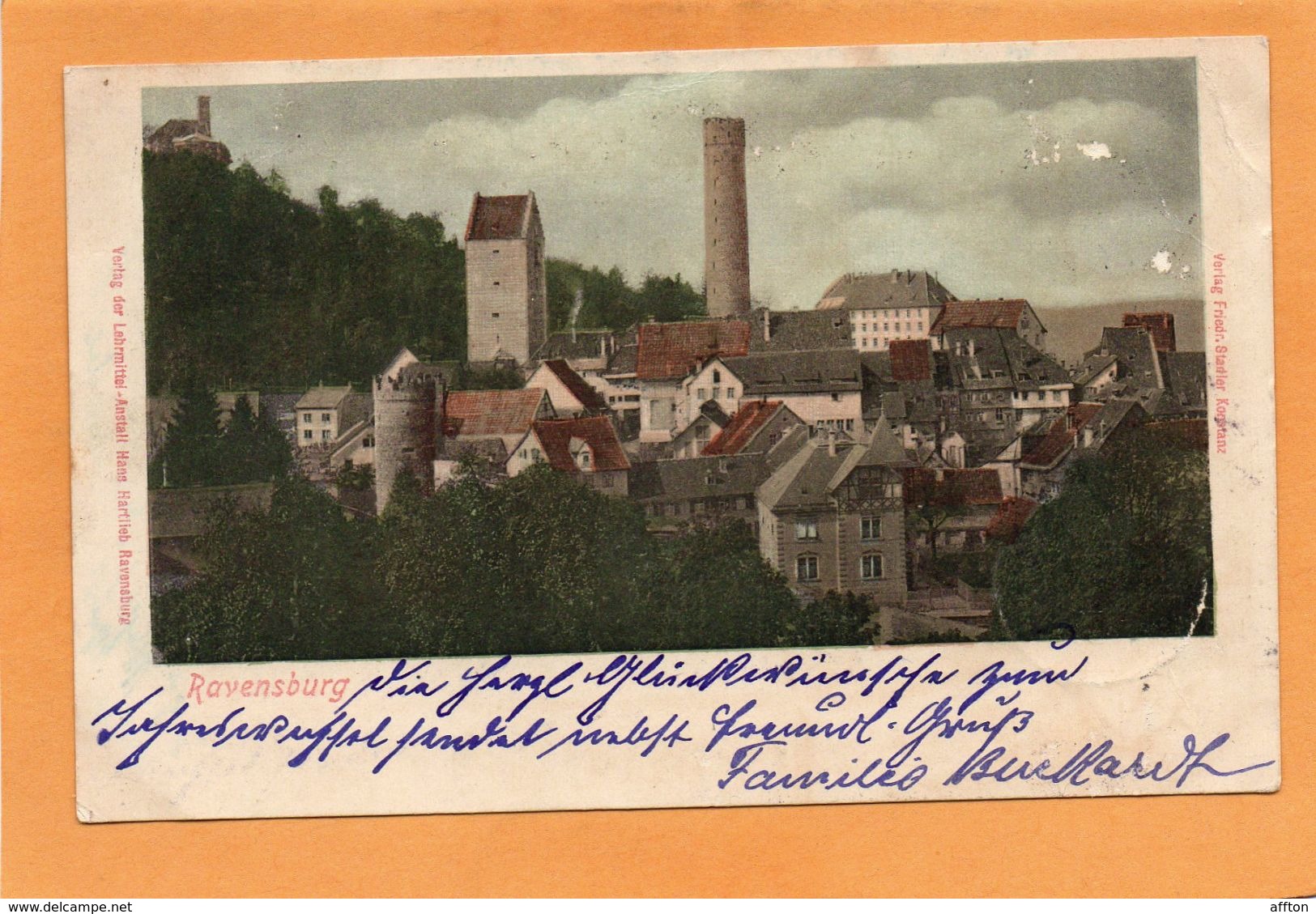 Gruss Aus Ravensburg Germany 1899 Postcard - Ravensburg