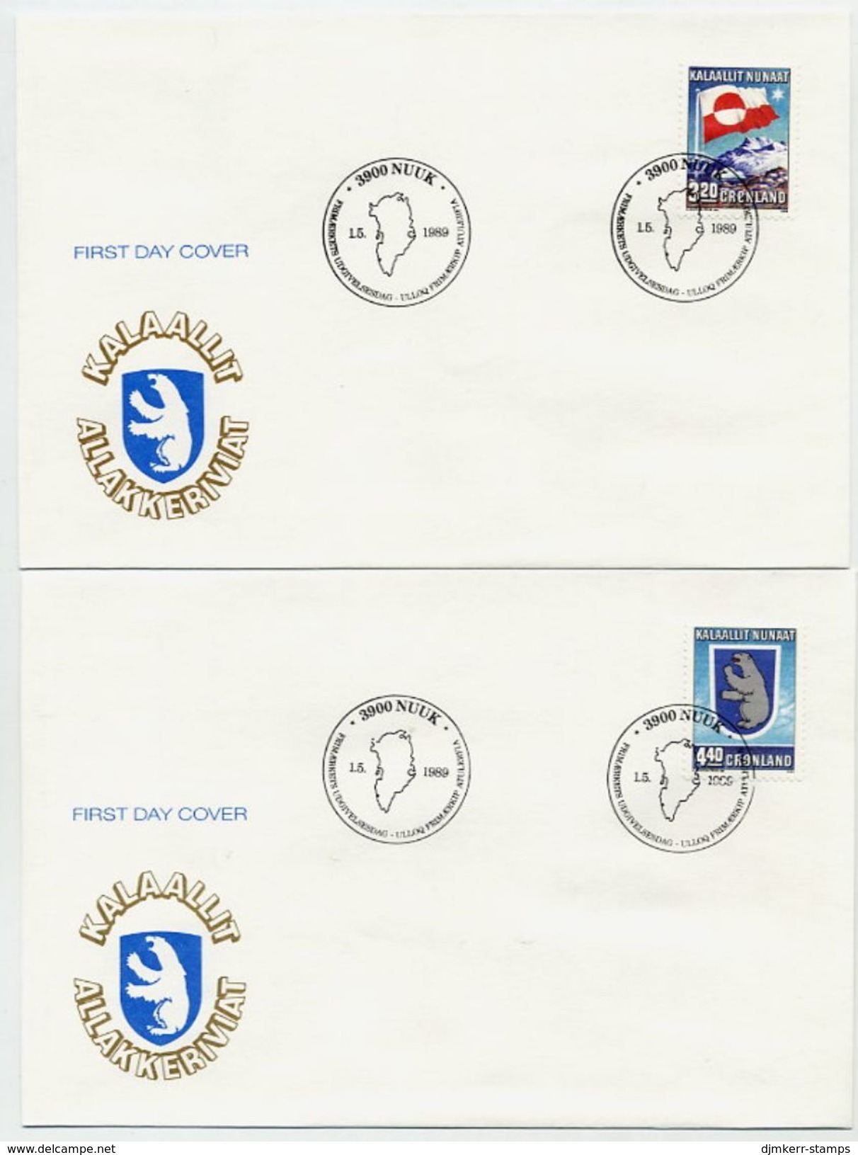 GREENLAND 1989 Internal Autonomy On FDCs .  Michel  195-96 - FDC