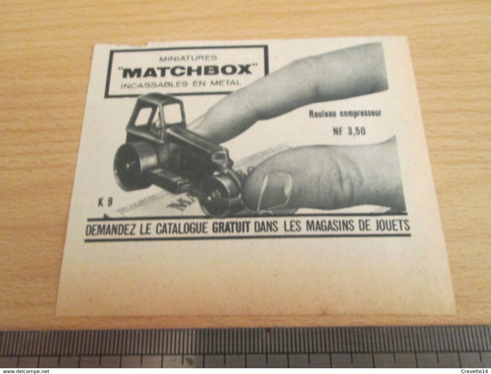 Page De Revue Des Années 60/70 : PUBLICITE MATCHBOX ROULEAU COMPRESSEUR ; Dimensions : Voir Règle Sur La Photo - Catalogues