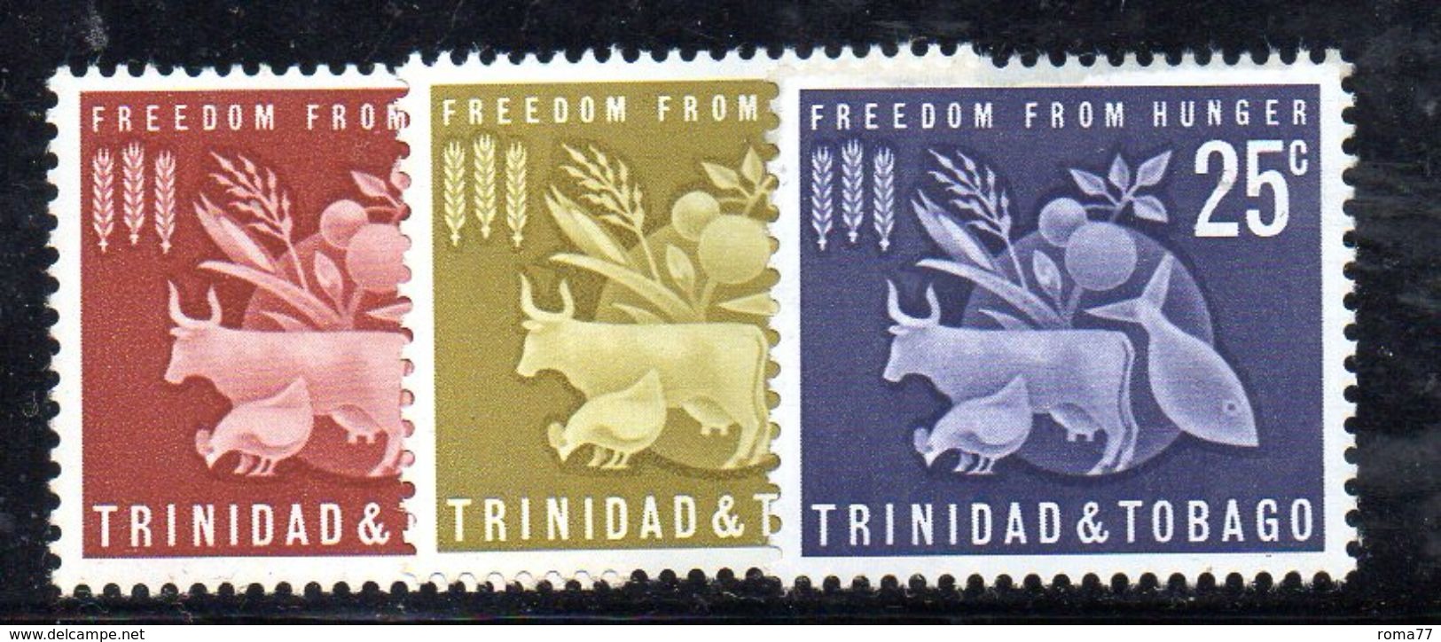 T240 - TRINIDAD TOBAGO 1963 , Serie Yvert N. 197/199  **  FAME - Trinidad En Tobago (1962-...)