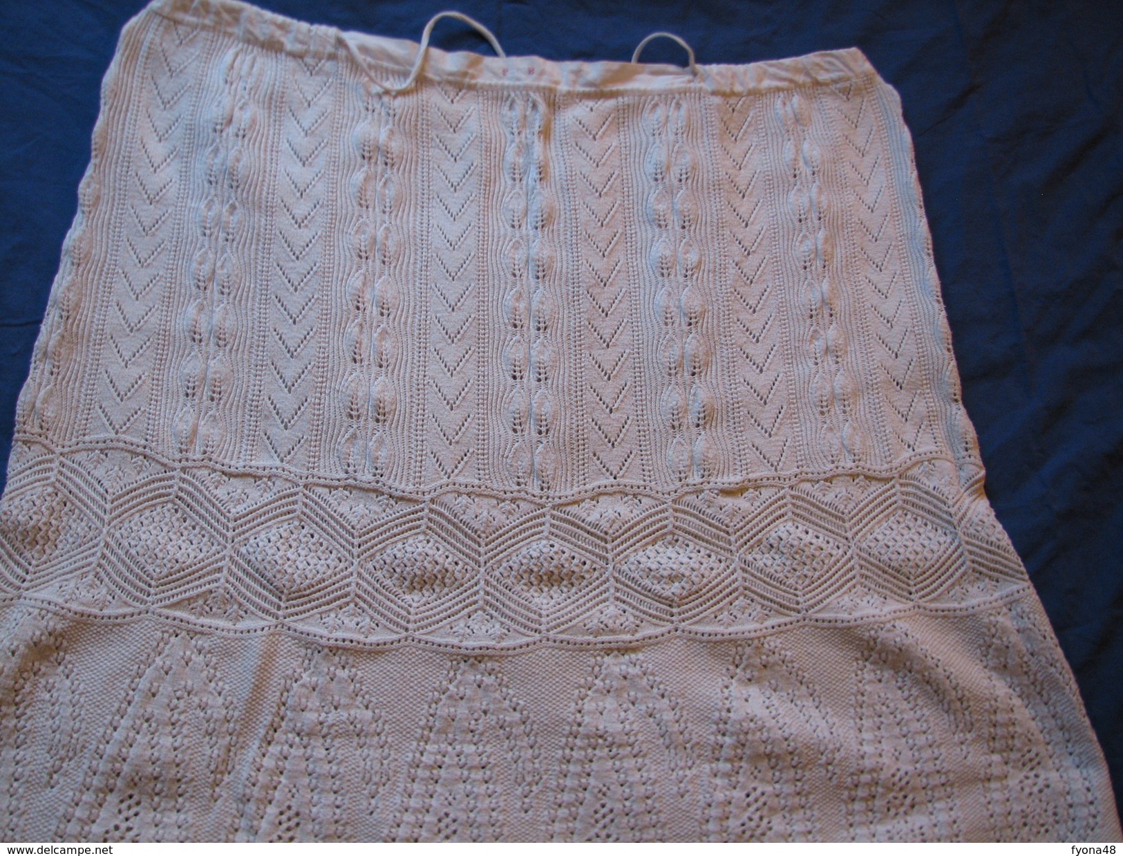 1 - Jupon  Ou Jupe En Coton Tricoté Monogrammé - Voor 1900