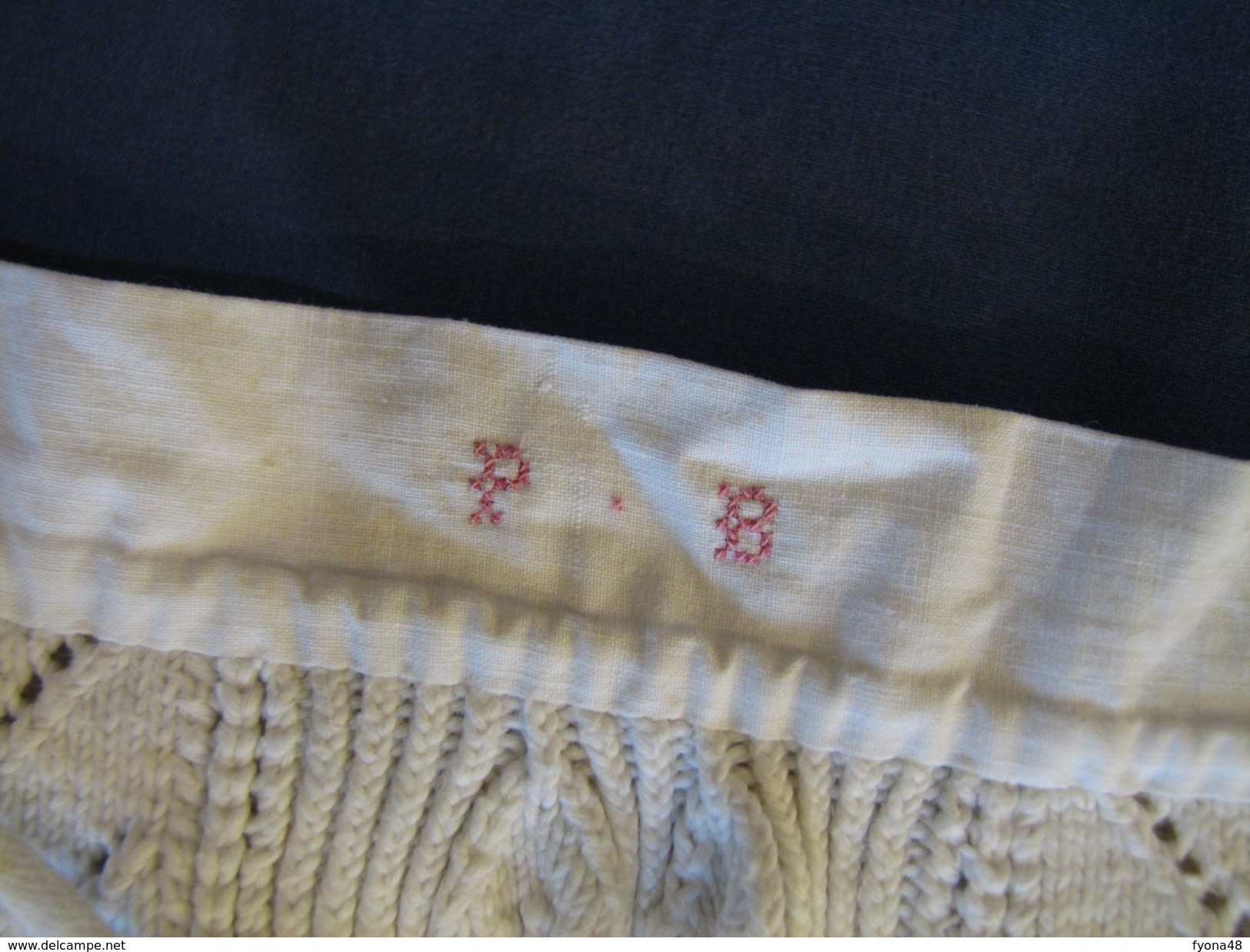 1 - Jupon  Ou Jupe En Coton Tricoté Monogrammé - Before 1900