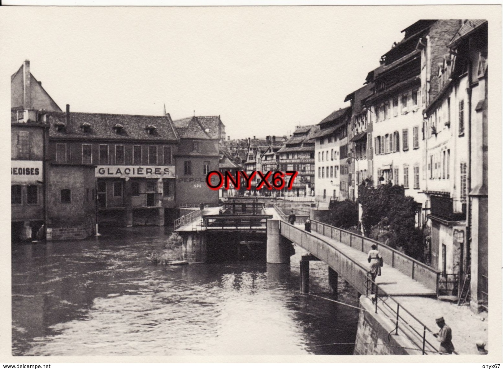 PHOTO 18 X 13 Cms - STRASBOURG (Bas-Rhin) Vue Sur Les Glacières  - Cliché Studio Vers 1950 - Lieux