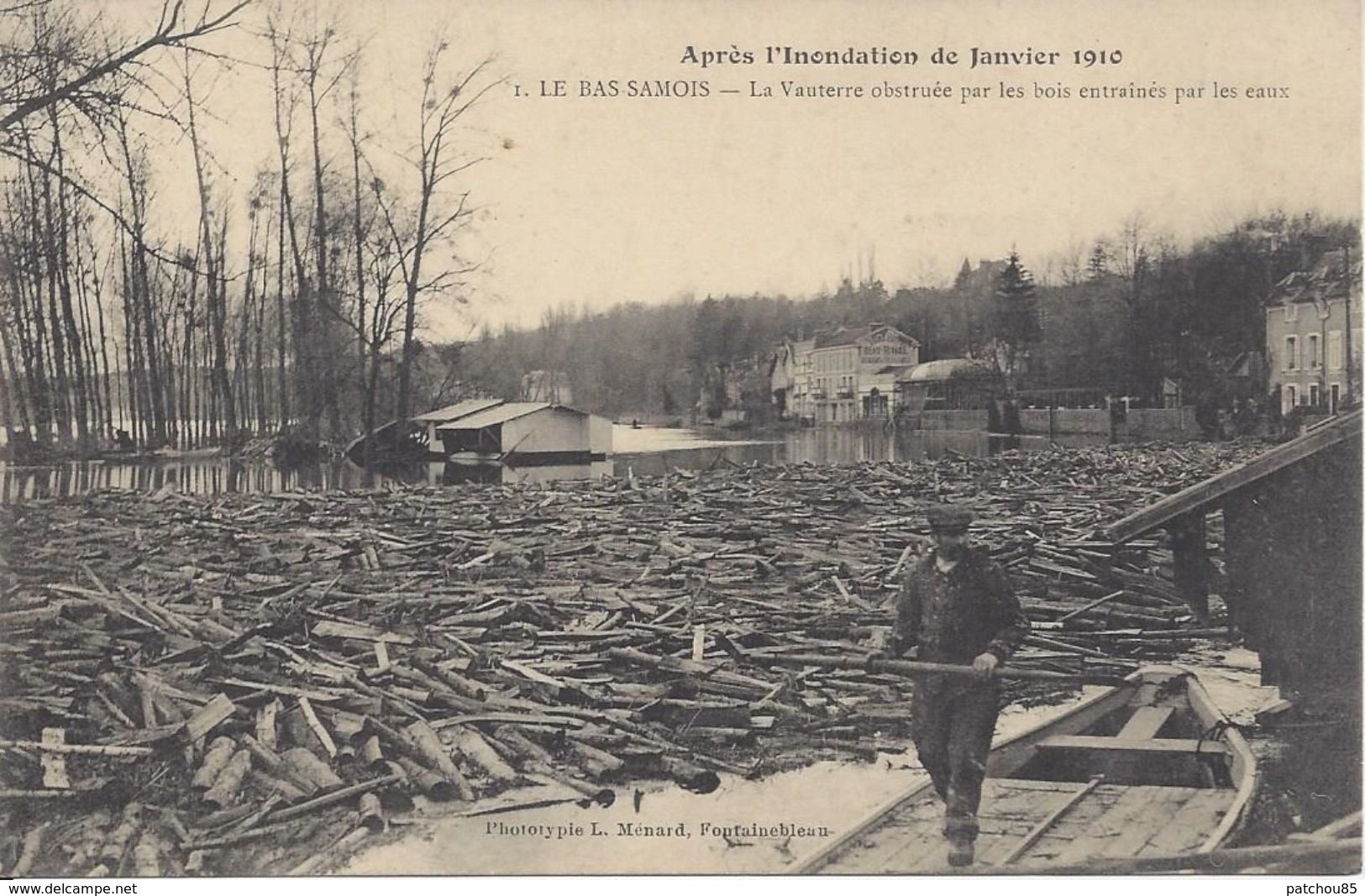 CPA   France 77 Seine Et Marne  Samois-sur-Seine  Le Bas Samois Après L’Inondation De Janvier 1910 - Samois