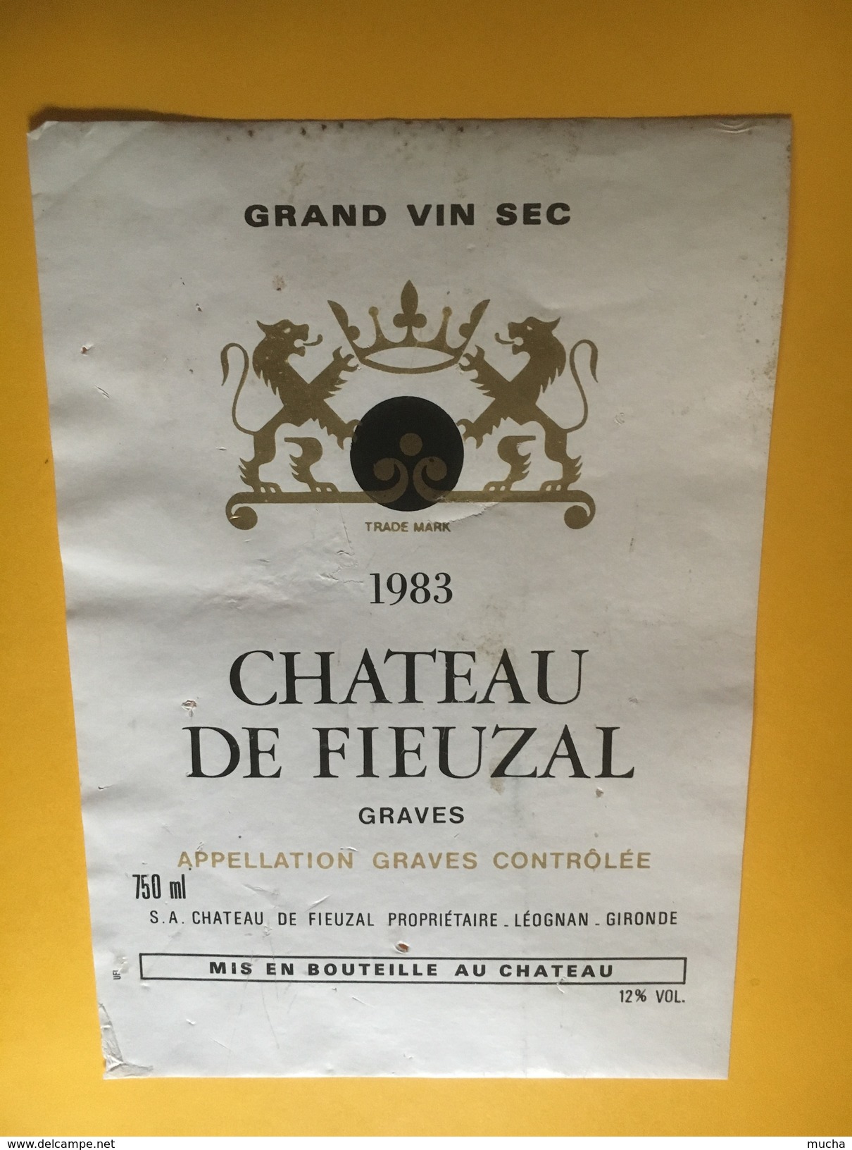 6252 - Château De Fieuzal 1983 Graves - Bordeaux