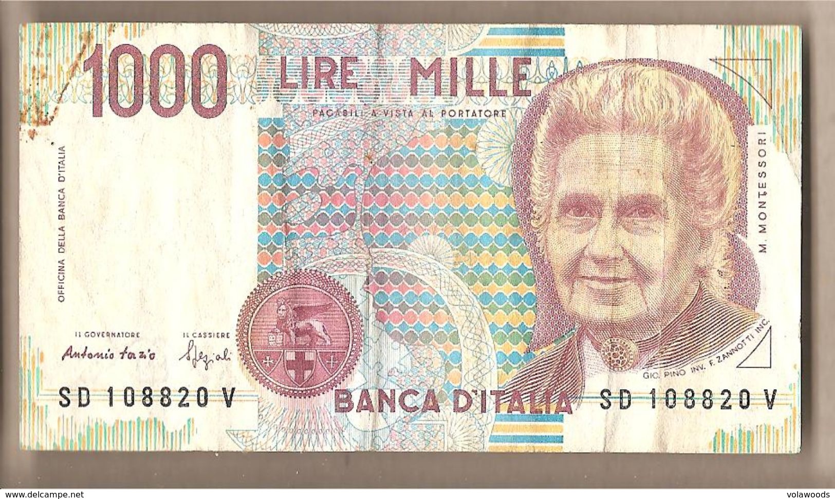 Italia - Banconota Circolata Da 1000£ "Montessori" P-114b - 1994 "Lettera D" - 1000 Lire