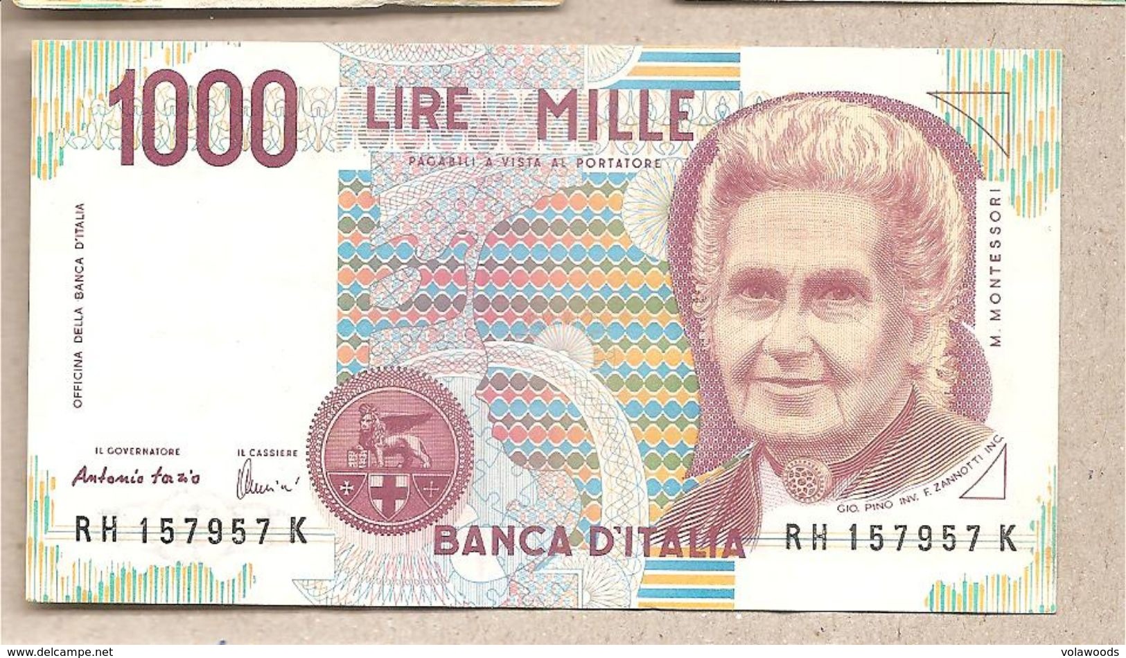 Italia - Banconota Circolata Da 1000£ "Montessori" P-114c.4 - 1998 "Lettera H" #19 - 1000 Lire