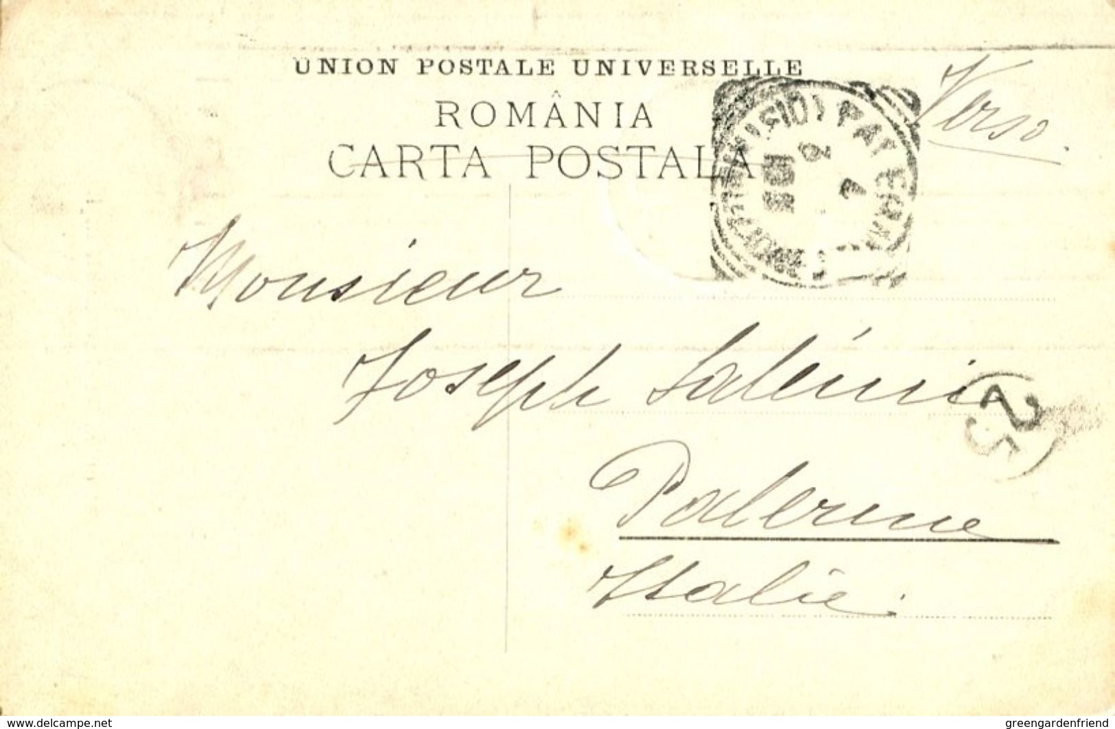 29066 Romania  Post Card Circuled 1908 From Iasi To Italy - Romania