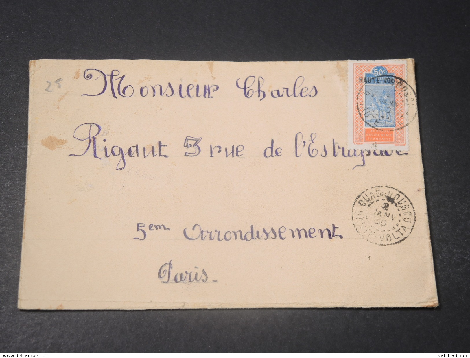 HAUTE VOLTA - Enveloppe De Ouagadougou  Pour La France En 1930 , Affranchissement Plaisant - L 10709 - Cartas & Documentos