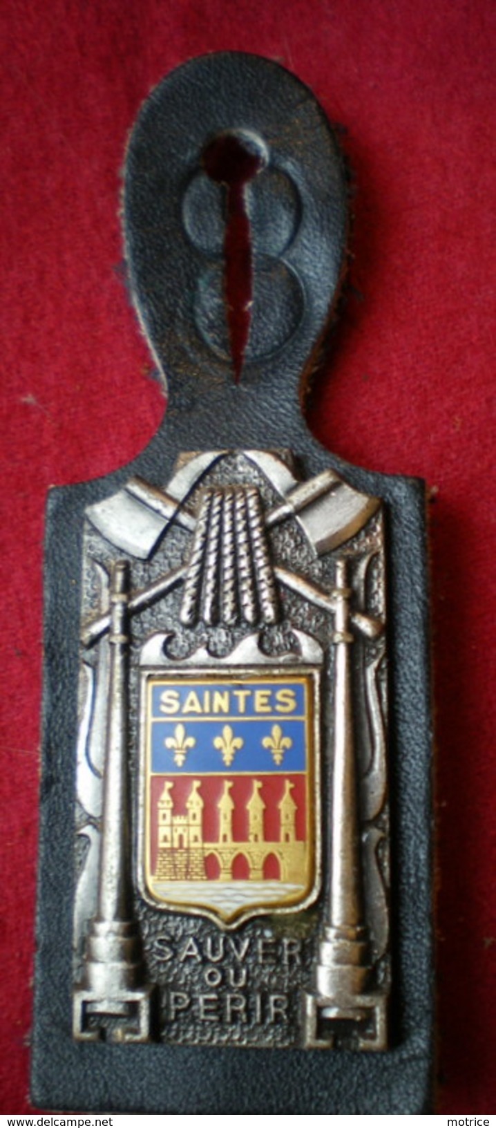 INSIGNE POMPIERS (pucelle)     SAPEURS POMPIERS Ville De Saintes (Charente Maritime) - Pompieri