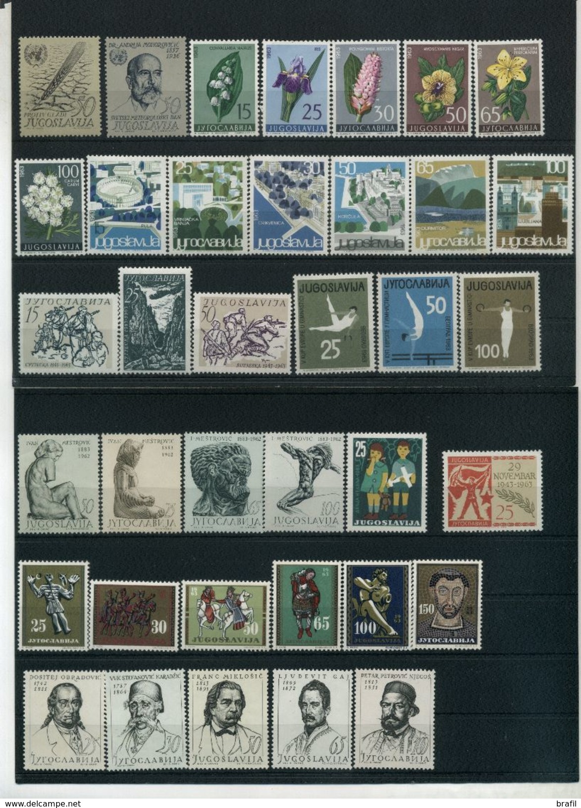 1963 Jugoslavia, Tutte Serie Complete Nuove (**) 3/4 Stamps (*) - Annate Complete