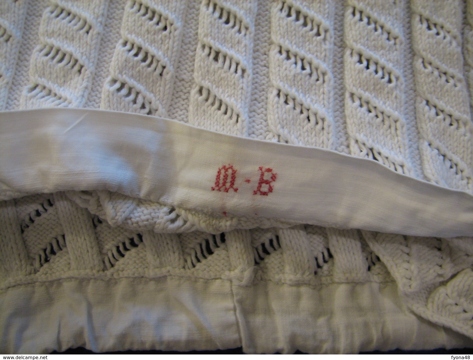 2 - Jupon  Ou Jupe En Coton Tricoté Monogrammé - Avant 1900