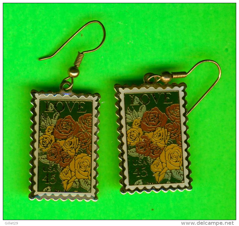 BIJOUX, BOUCLES DOREILLES - STAMPS USA 45ç - LOVE - 1988 - - Ohrringe