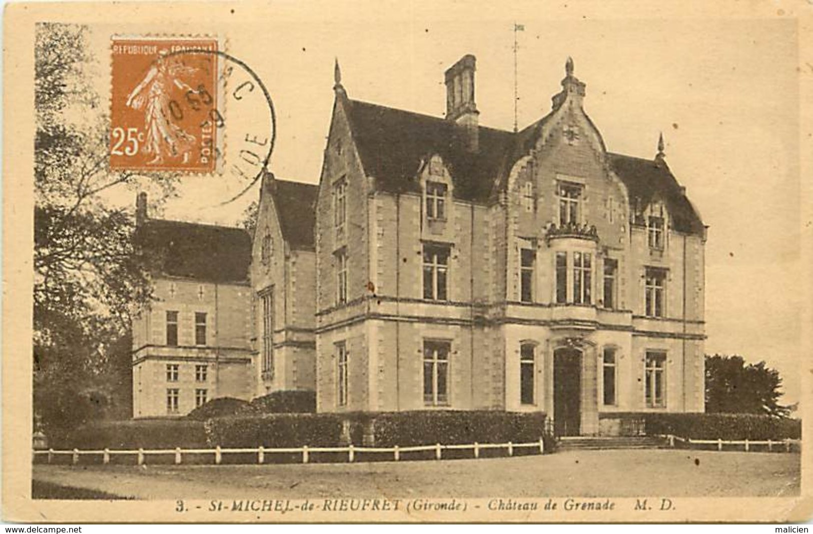 - Gironde - Ref-C232- Saint Michel De Rieufret - St Michel De Rieufret - Chateau De Grenade - Chateaux - Carte Bon Etat - Sonstige & Ohne Zuordnung