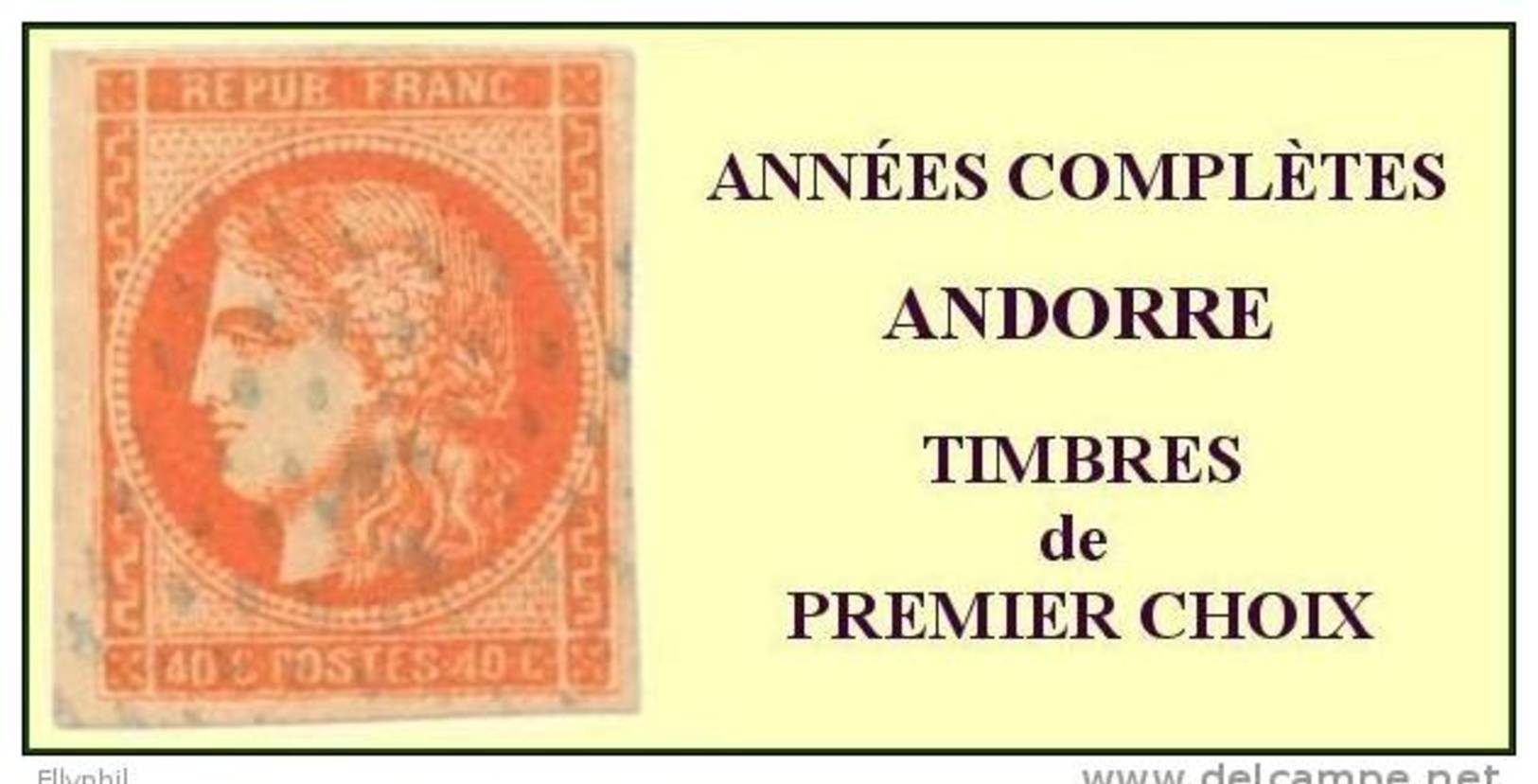 Andorre, Année Complète 1997, N° 484 à N° 496** Y Et T - Années Complètes