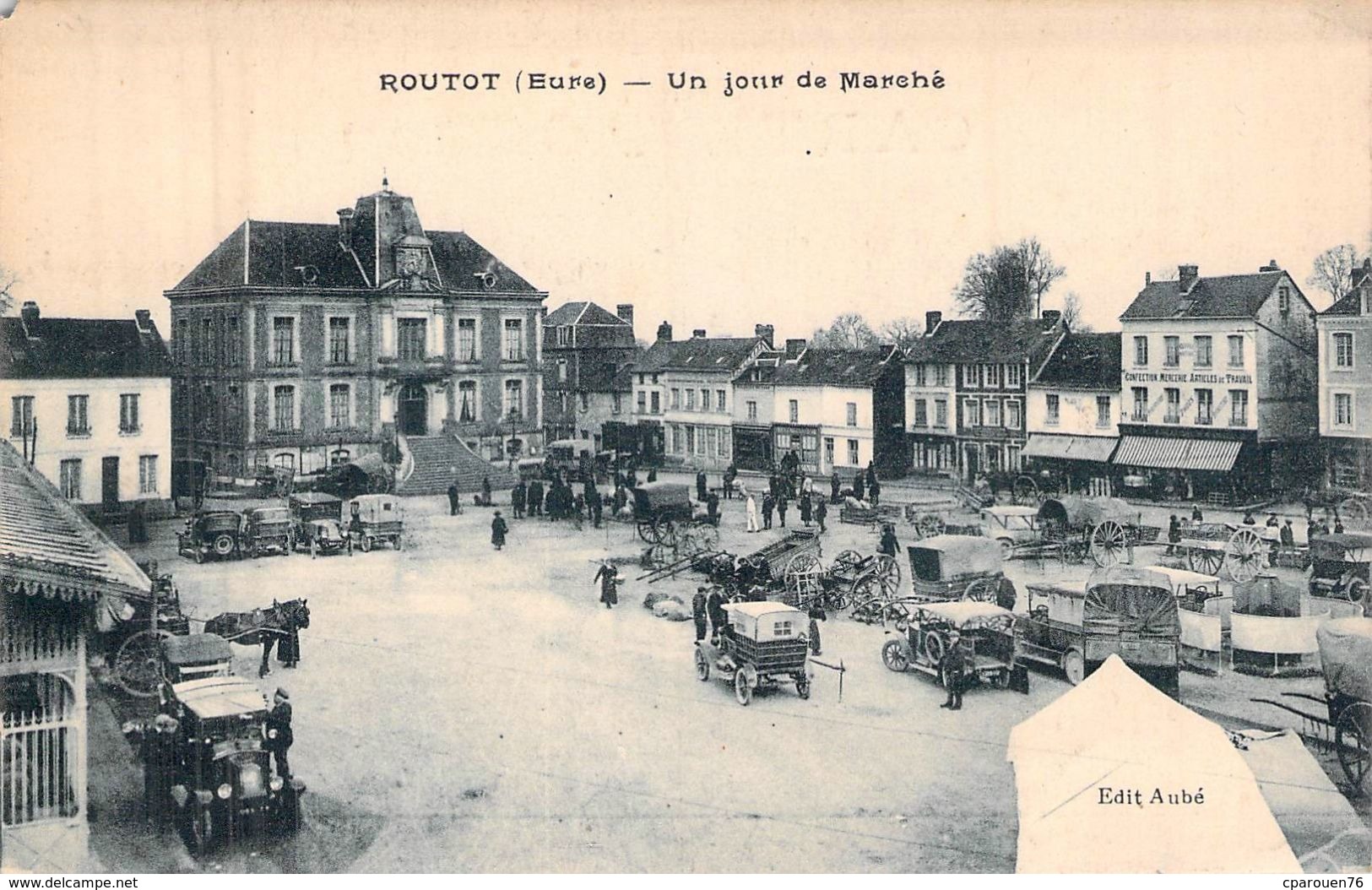 C P A Routot Un Jour De Marché  27 Eure - Routot