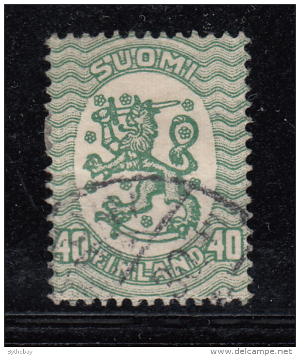 Finland 1917-29 Used Scott #95 40p Arms Of The Republic Type II - Gebraucht