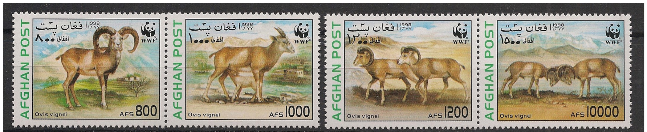 Afghanistan - 1998 - N°Mi. 1819 à 1822 - Chèvre / WWF - Neuf Luxe ** / MNH / Postfrisch - Other & Unclassified