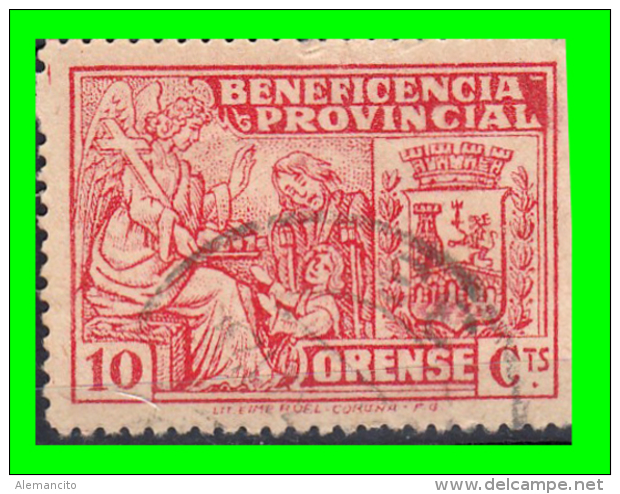 SELLO BENEFICENCIA PROVINCIAL ORENSE 10 CTS. GUERRA CIVIL - Impuestos De Guerra