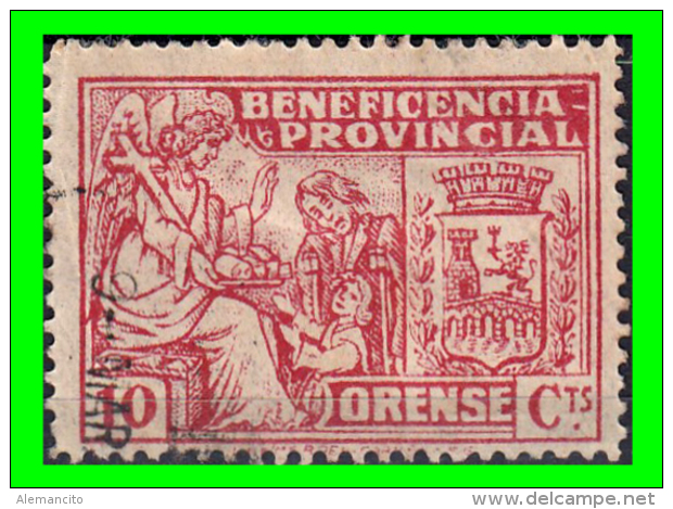 SELLO BENEFICENCIA PROVINCIAL ORENSE 10 CTS. GUERRA CIVIL - Impuestos De Guerra