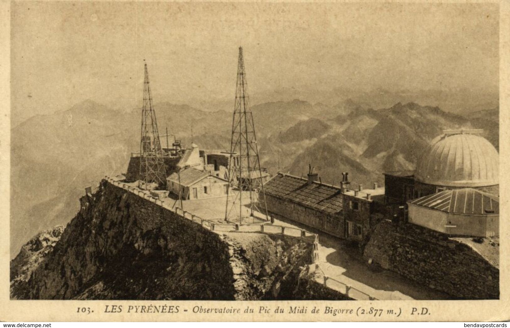 France, BIGORRE, Pyrenees, Observatoire De Physique Du Globe, Observatory (1930s) Postcard - Astronomy