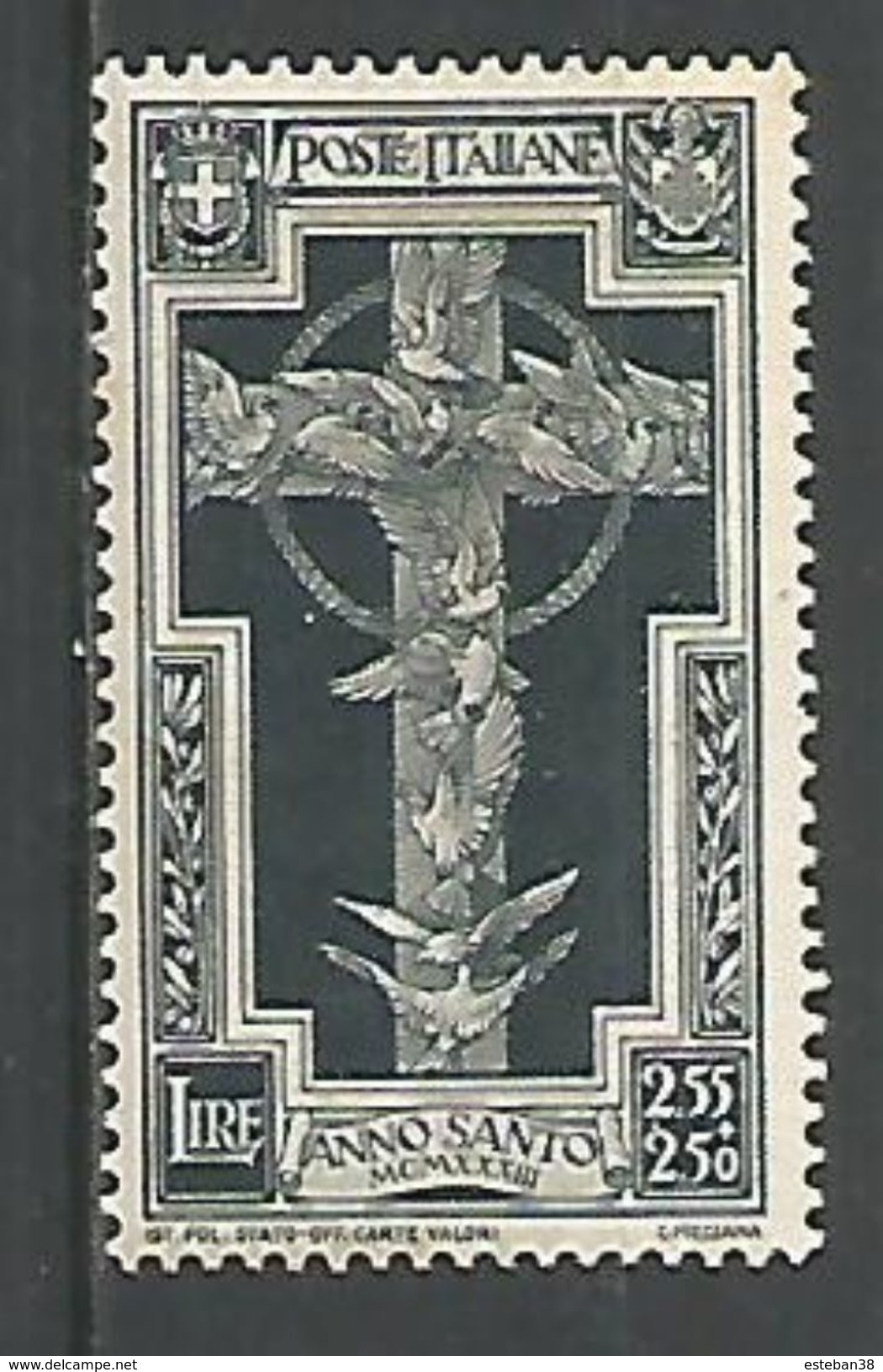 Colombes Et Croix 2l 55 +2l 50 Noir ** - Mint/hinged