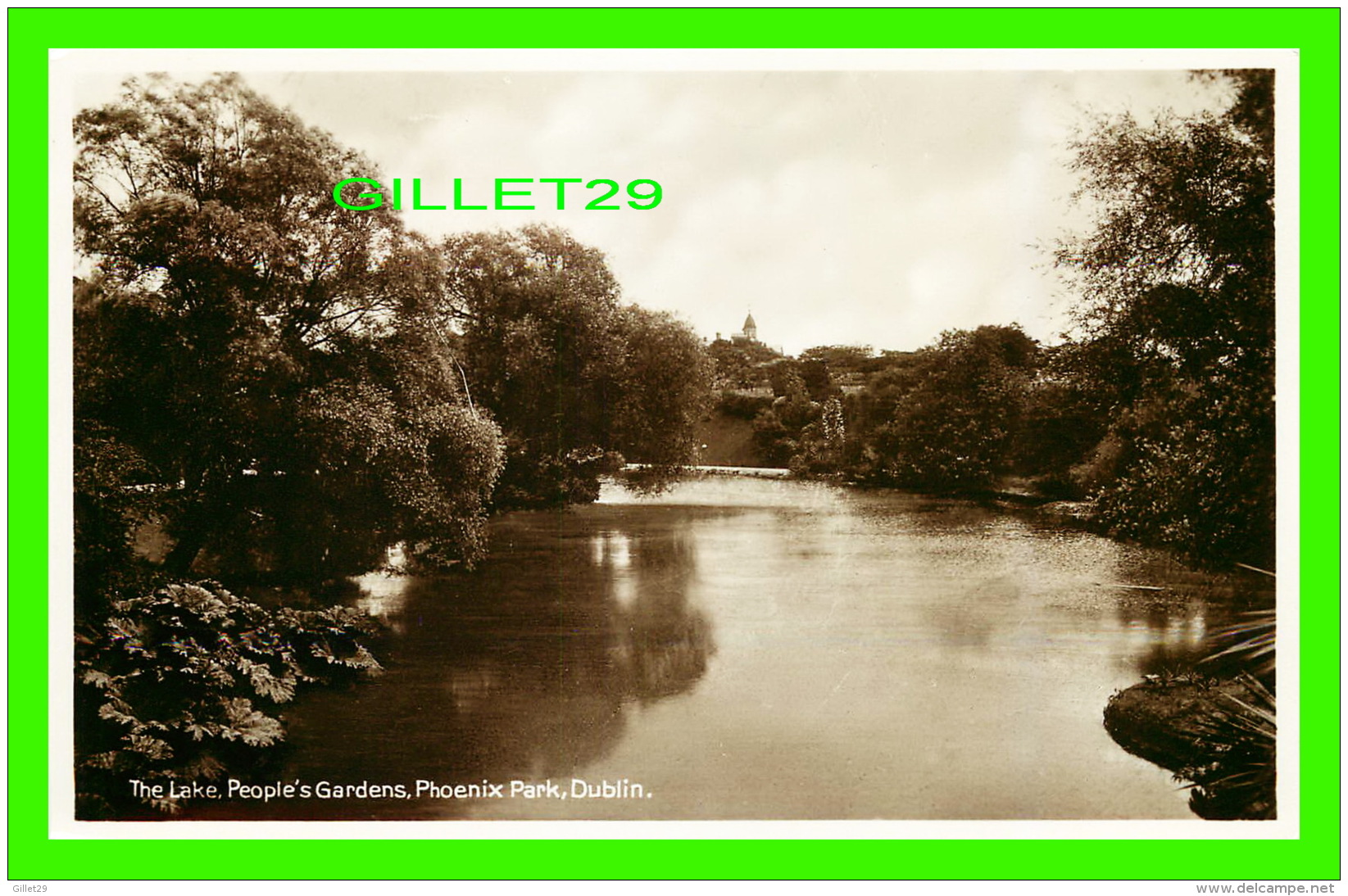 DUBLIN, IRLANDE - THE LAKE PEOPLE'S GARDENS, PHOENIX PARK - REAL PHOTOGRAPH - - Dublin