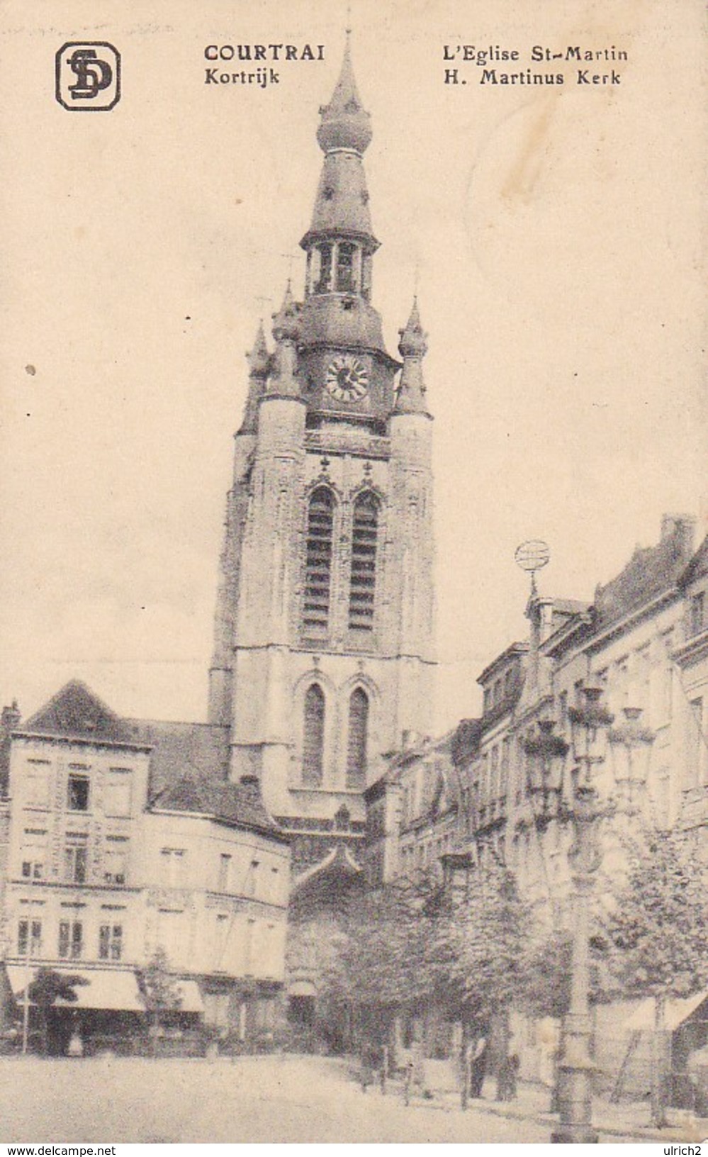 AK Courtrai - L'Eglise St-Martin - Feldpost - 1917 (32223) - Kortrijk