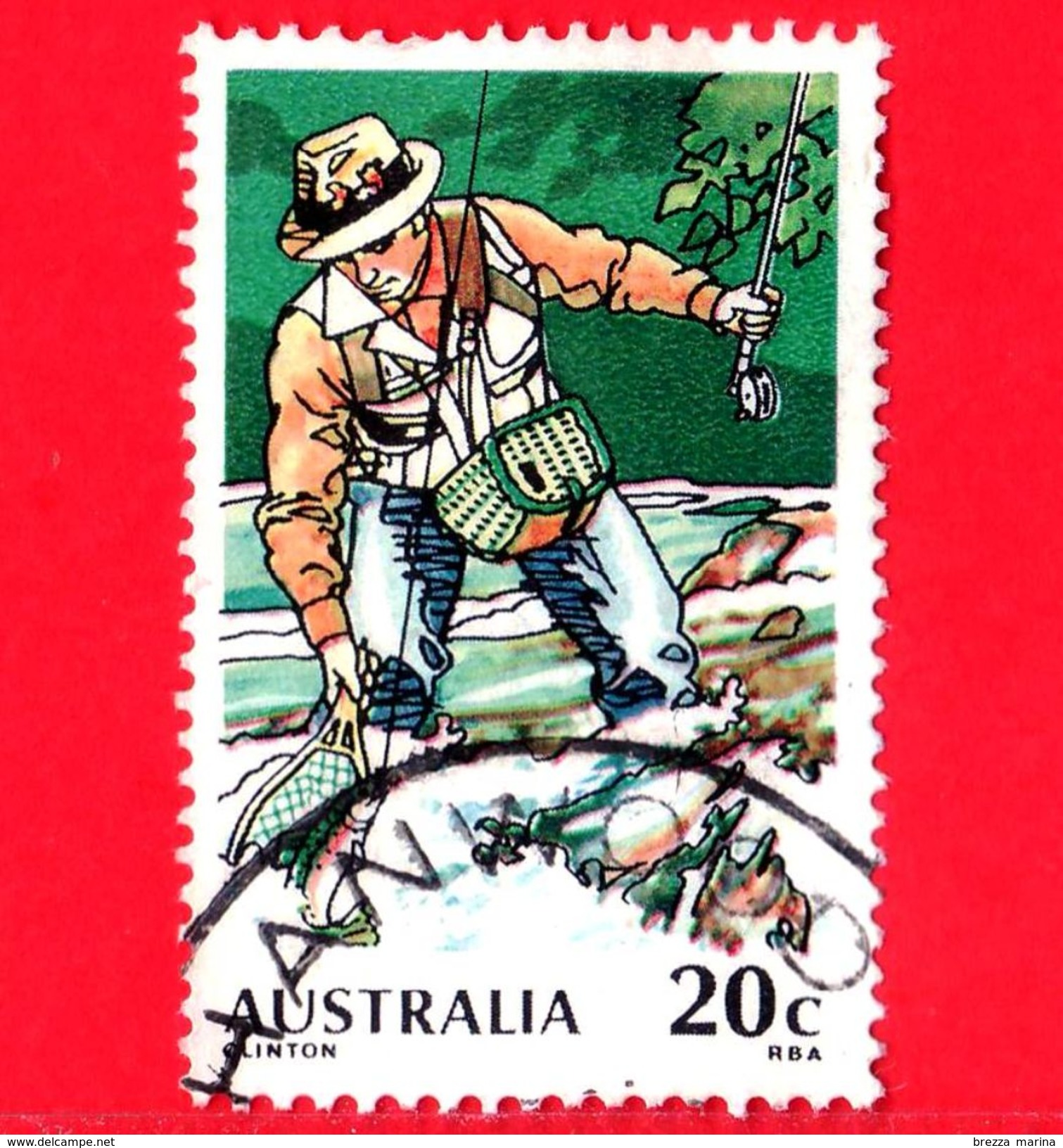 AUSTRALIA ~  Usato ~ 1979 - Pesca Della Trota Con La Lenza - Fly Fishing - 20 - Gebraucht