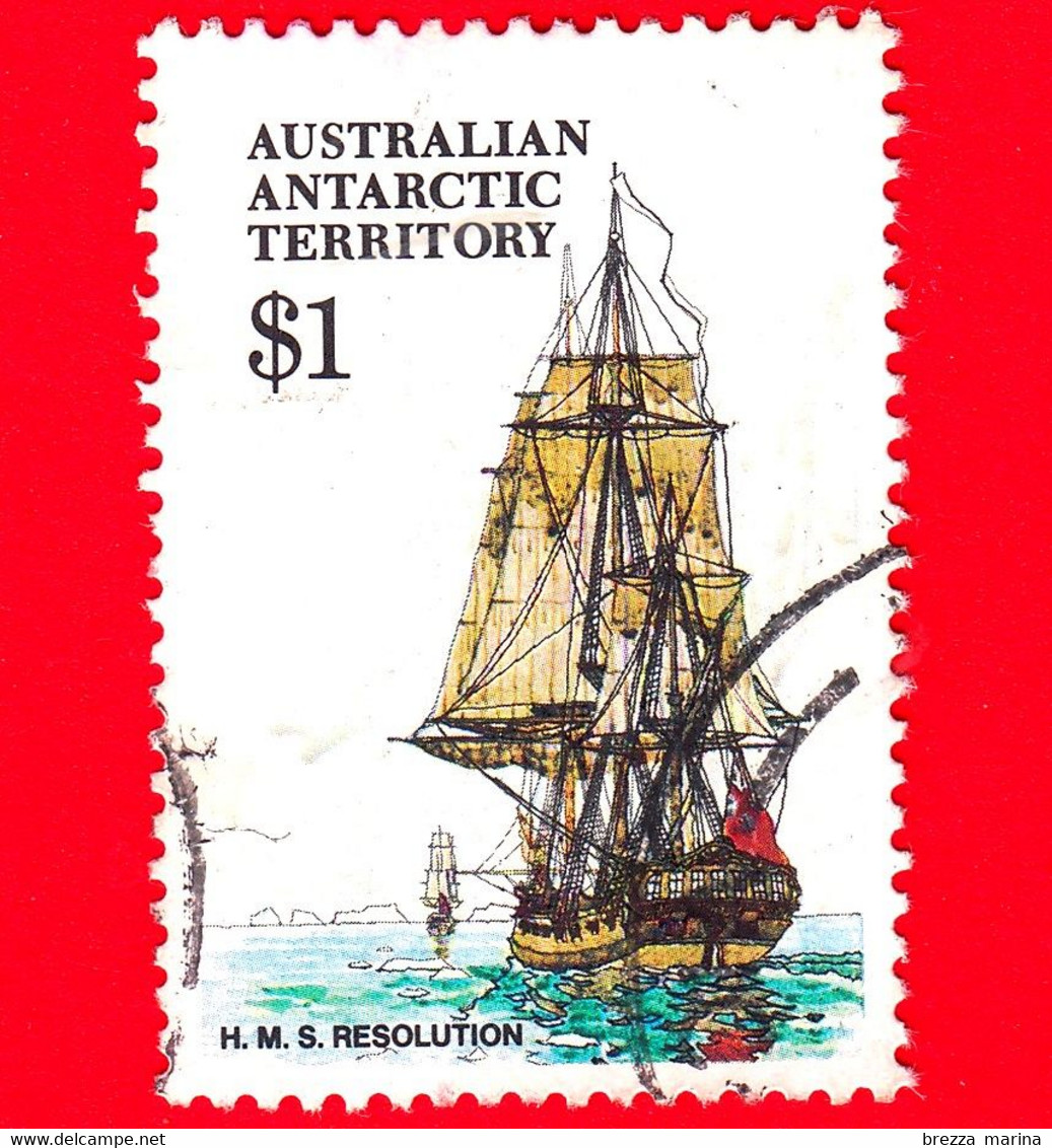 Territorio Antartico Australiano - AAT - Usato - Aat 1980 - Navi - Velieri - H.M.S. Resolution - 1 - Usati