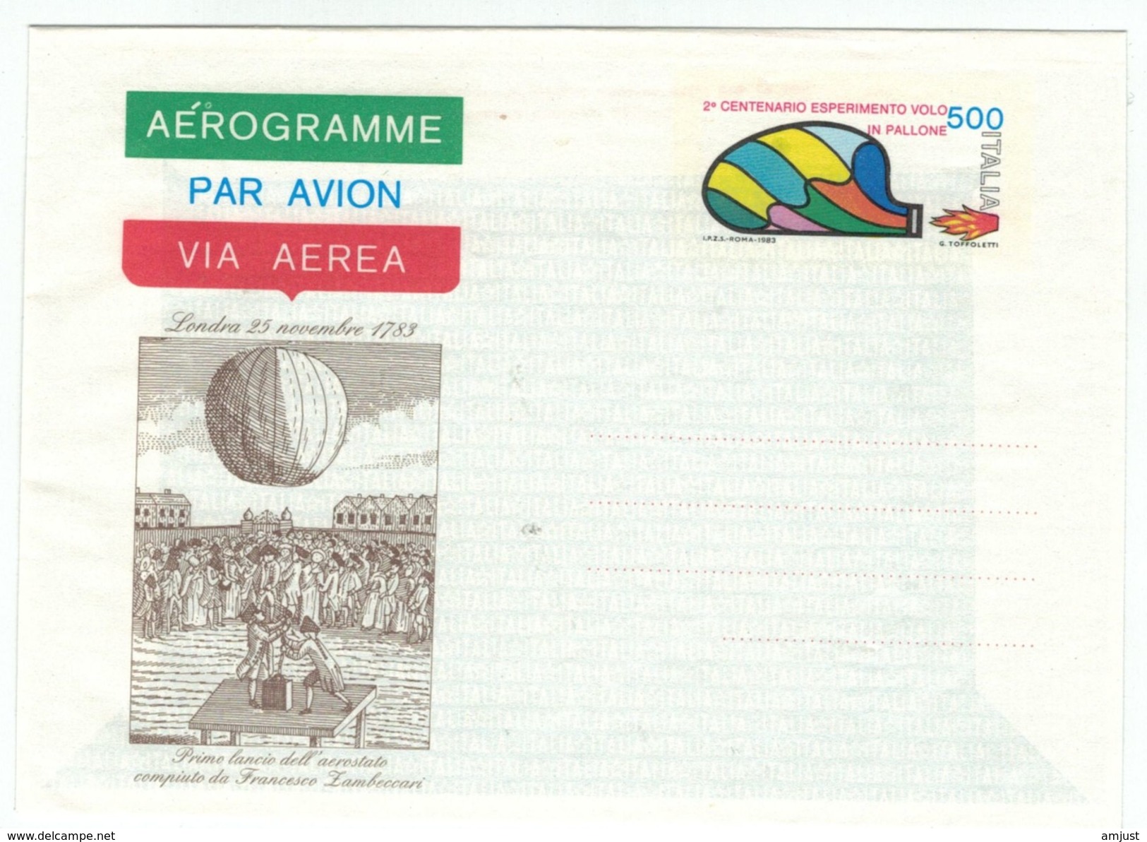 Italie //  Entier Postal Neuf (aérogramme) - Unclassified