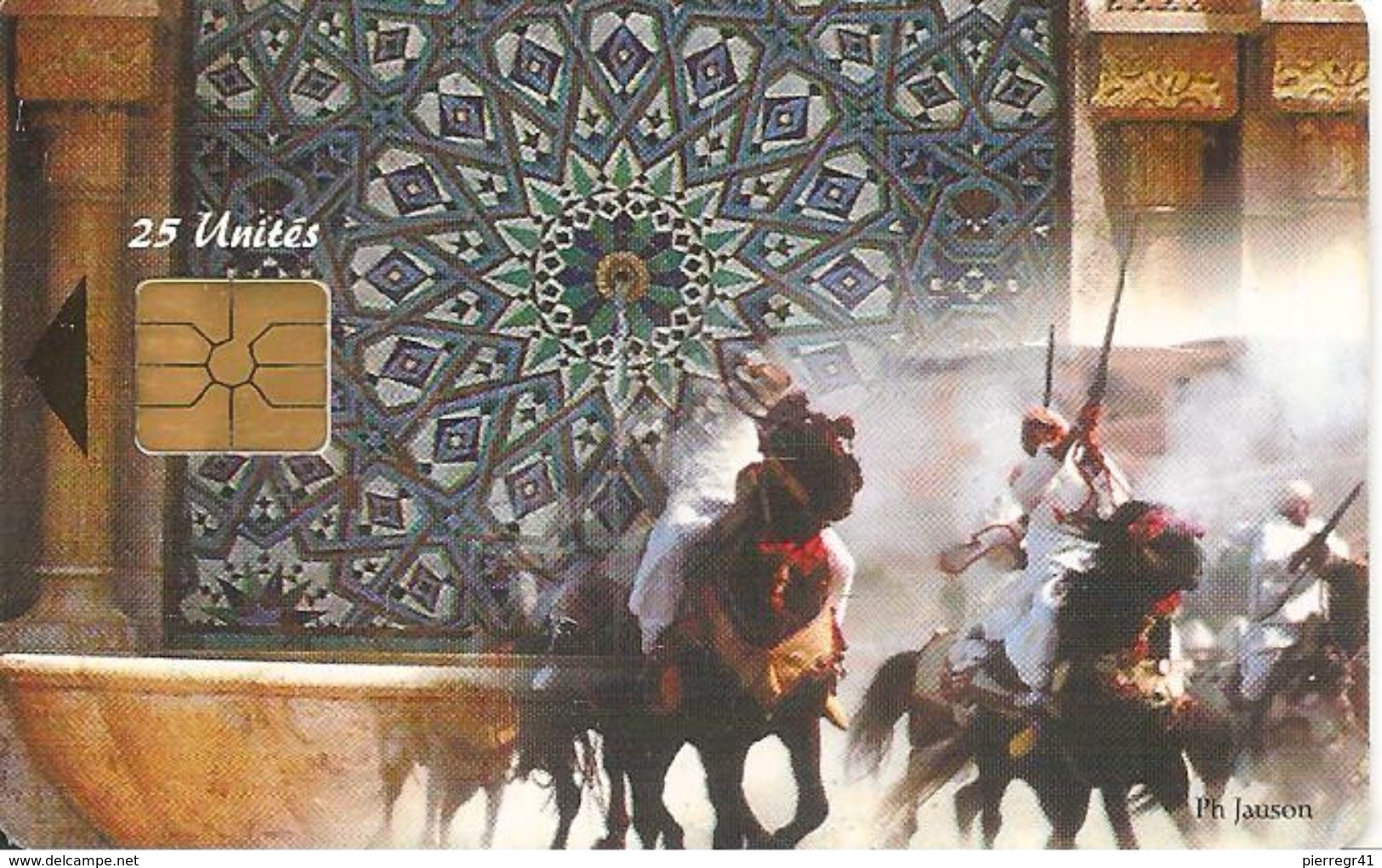 CARTE+PUCE-MAROC-AVE PHONE-25U-GEM-L ART MAROCAIN-UTILISE-TBE - Marruecos