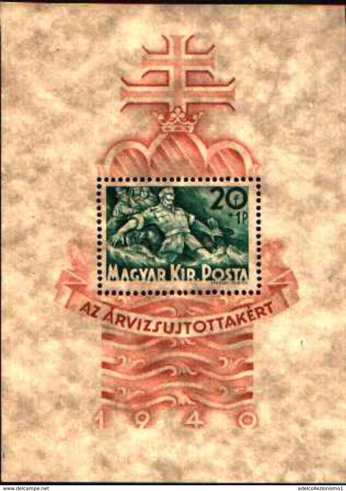 85539)   HUNGARY - UNGHERIA - BF.7 - 1940 - Emesso A Profitto Delle Vittime Di Inondazioni -  FOGLIETTO MNH - Nuovi