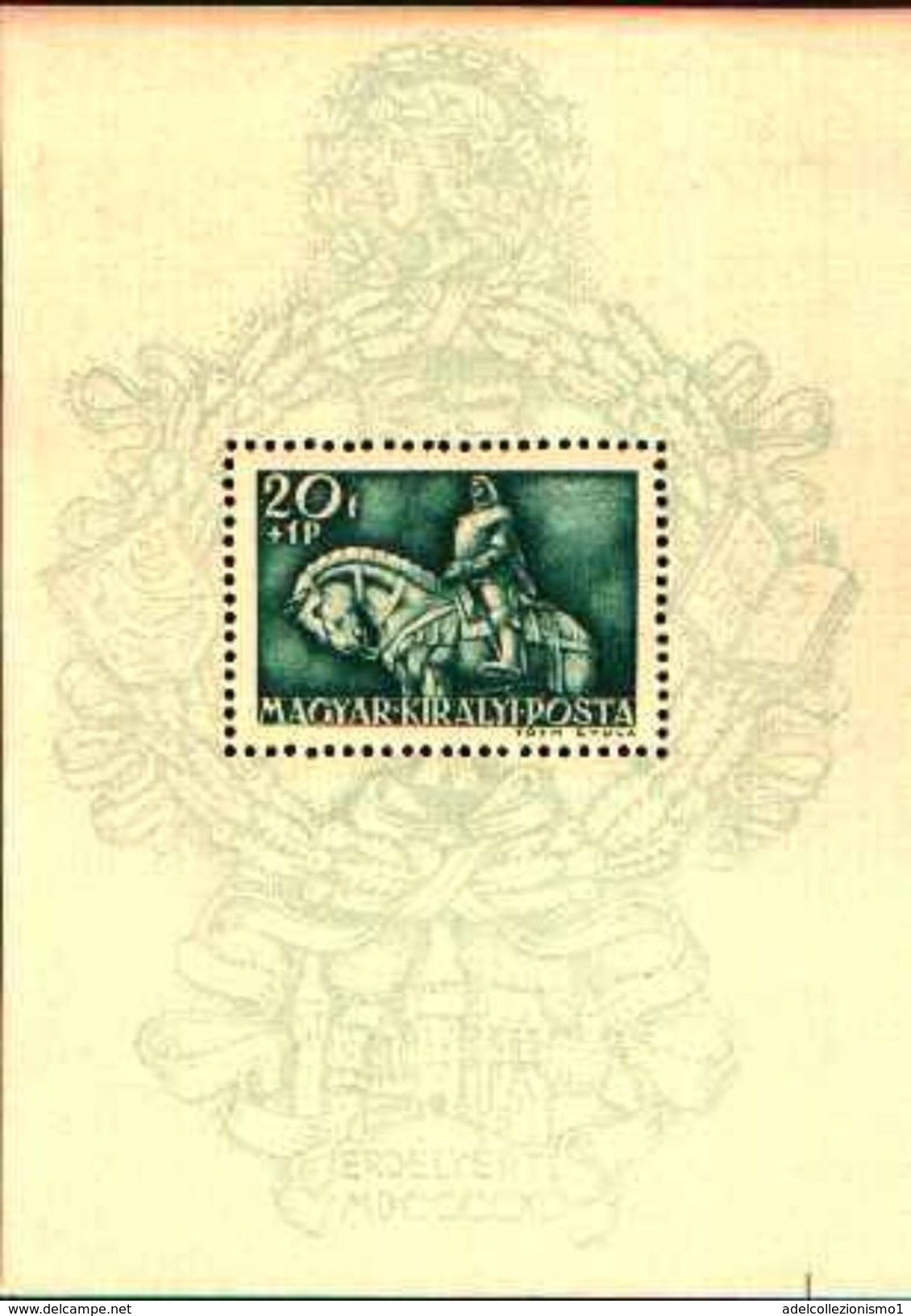 85540)   HUNGARY - UNGHERIA - BF.n.8 - 1940 - 500° Di Nascita Del Re Mathias Hunyadi Corvin-  FOGLIETTO MNH - Ongebruikt