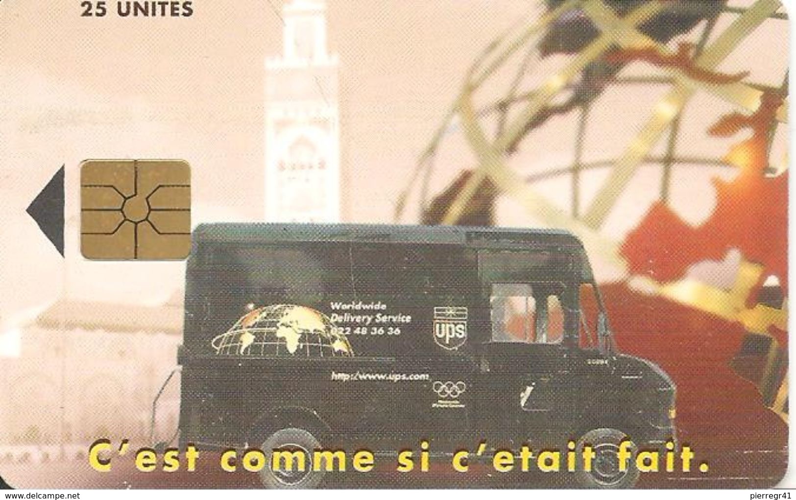 CARTE+PUCE-MAROC-AVE PHONE-25U-GEM-CAMION U P S-UTILISE-TBE - Maroc