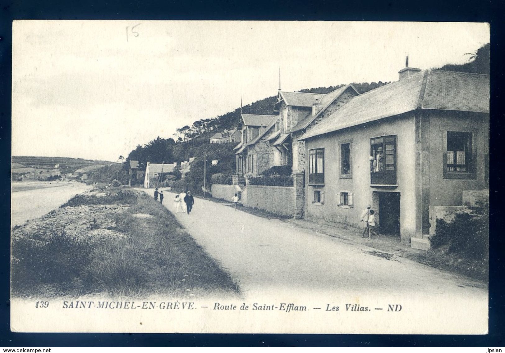 Cpa Du 22  Saint Michel En Grève Route De Saint Efflam -- Les Villas     Sep17-86 - Saint-Michel-en-Grève