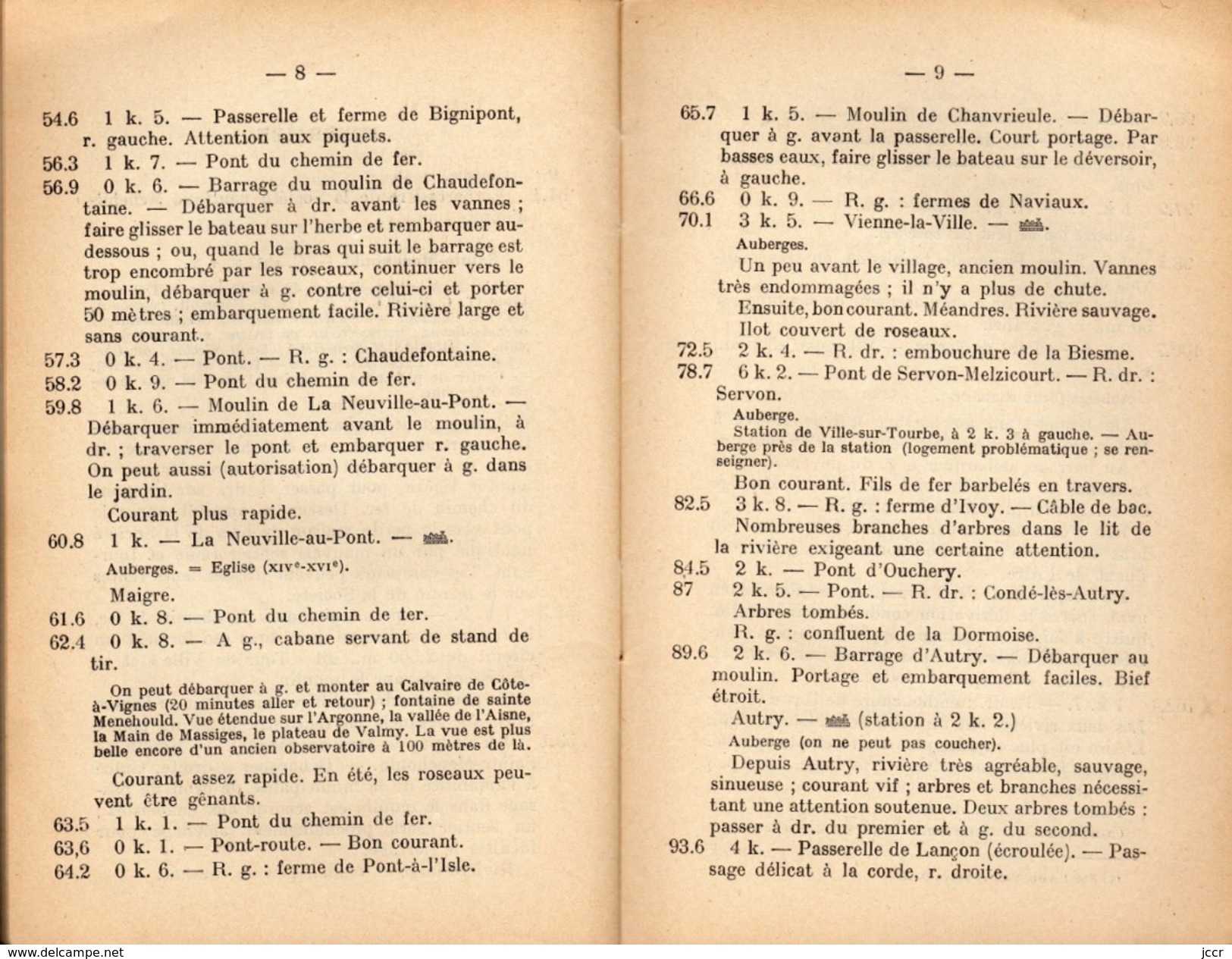 Canoë-Club De France/Guides Du Canoëiste Sur Les Rivières De France/XXVII L'Aisne/1939 - Sport