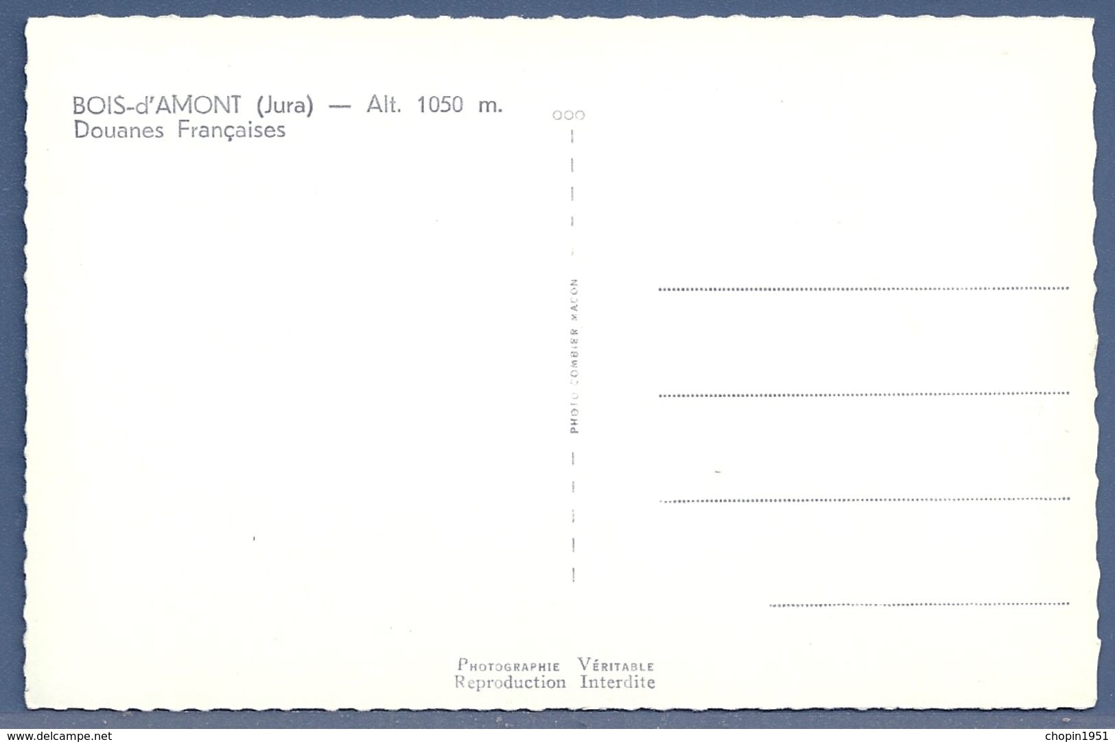 CPA - BOIS-D'AMONT (JURA) DOUANES FRANÇAISES - Other & Unclassified