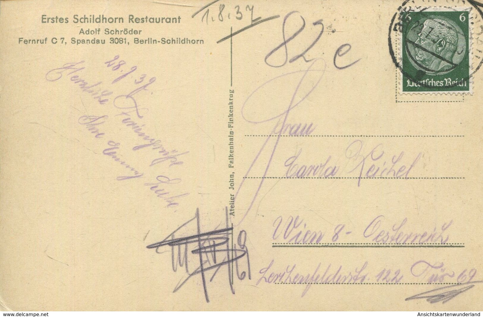 Berlin - Erstes Schildhorn Restaurant 1937 (002742) - Spandau