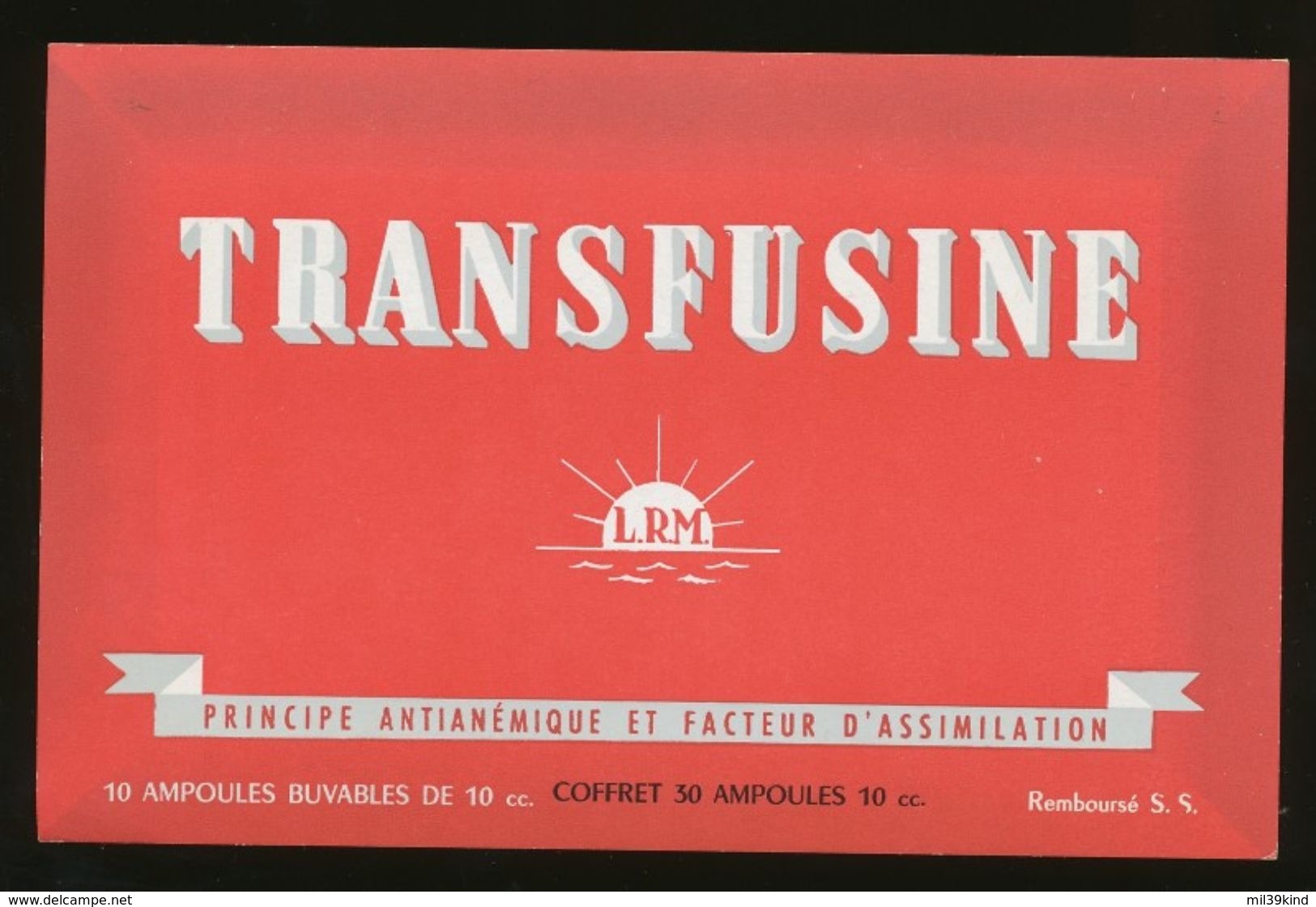 Buvard  - TRANSFUSINE - Produits Pharmaceutiques