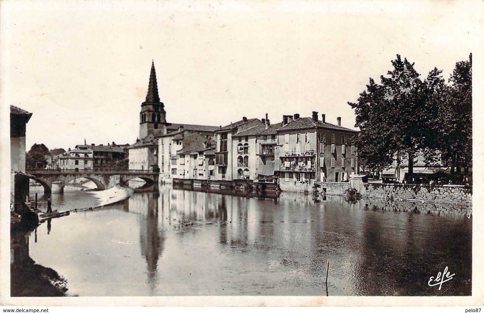 CPA Photo Saint-Girons Le Pont Et Les Quais CC 826.1 - Saint Girons