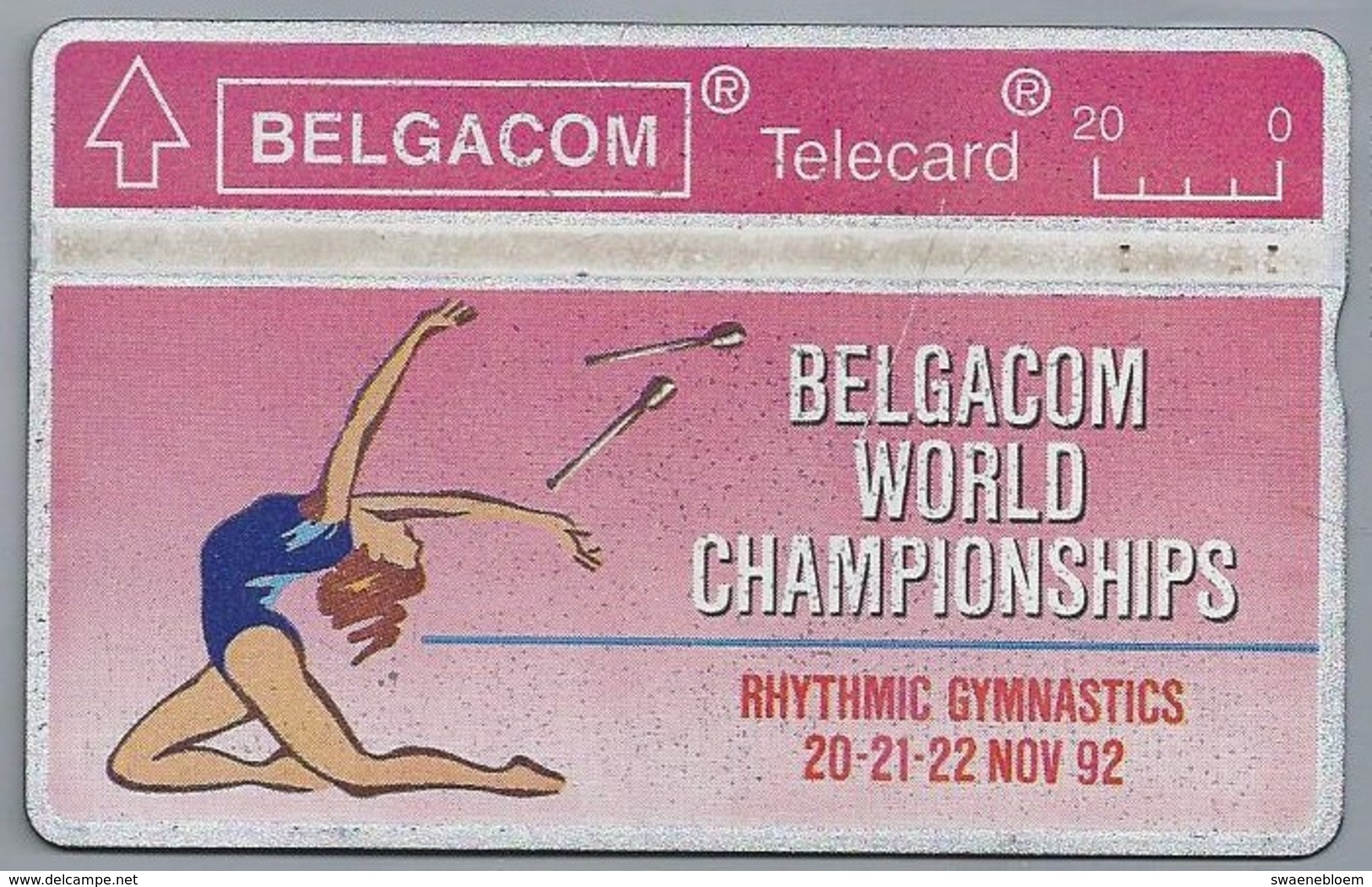 BE.- België. Telecard.- BELGACOM. BELGACOM WORLD CHAMPIONSHIPS. RHYTHIC GYMNASTICS. 230F16864 - GSM-Kaarten, Herlaadbaar & Voorafbetaald