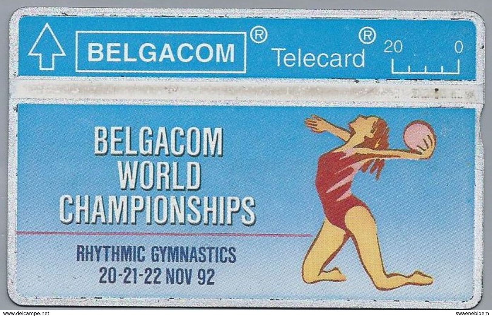 BE.- België. Telecard.- BELGACOM. BELGACOM WORLD CHAMPIONSHIPS. RHYTHIC GYMNASTICS. 230B70587 - GSM-Kaarten, Herlaadbaar & Voorafbetaald