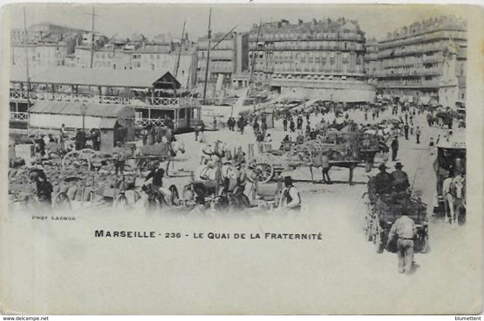 CPA Marseille Non Circulé Attelage Métier - Canebière, Stadscentrum