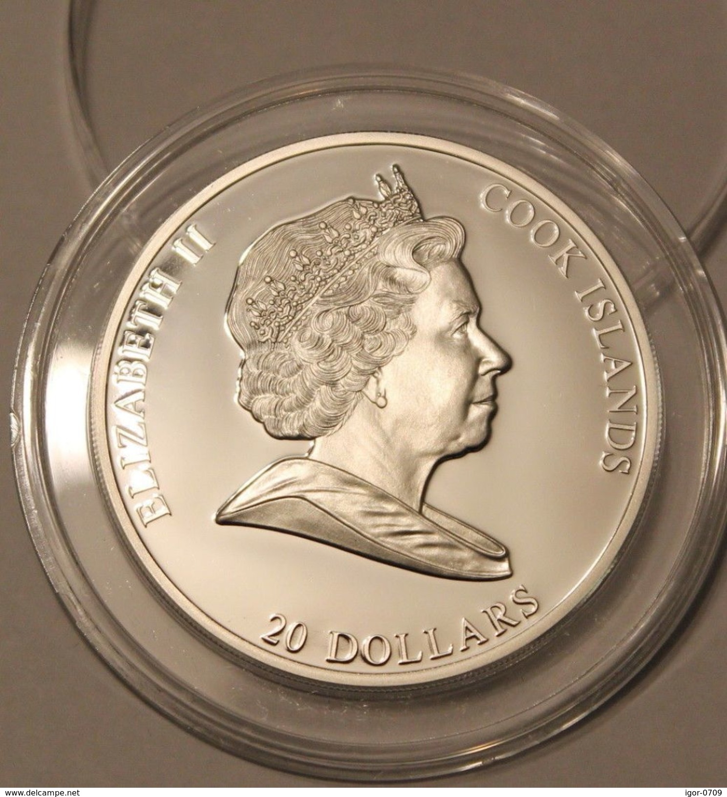 Cook Islands 20 $ Masterpieces Of Art 2008 Sandro Botticelli - Venus.Silver 93.3gr,mintage 1500,15 Swarowski Cristall - Cook