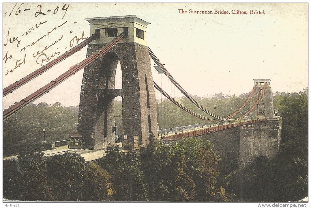 ANGLETERRE  The Suspension Bridge Clifton BRISTOL  1907 - Bristol